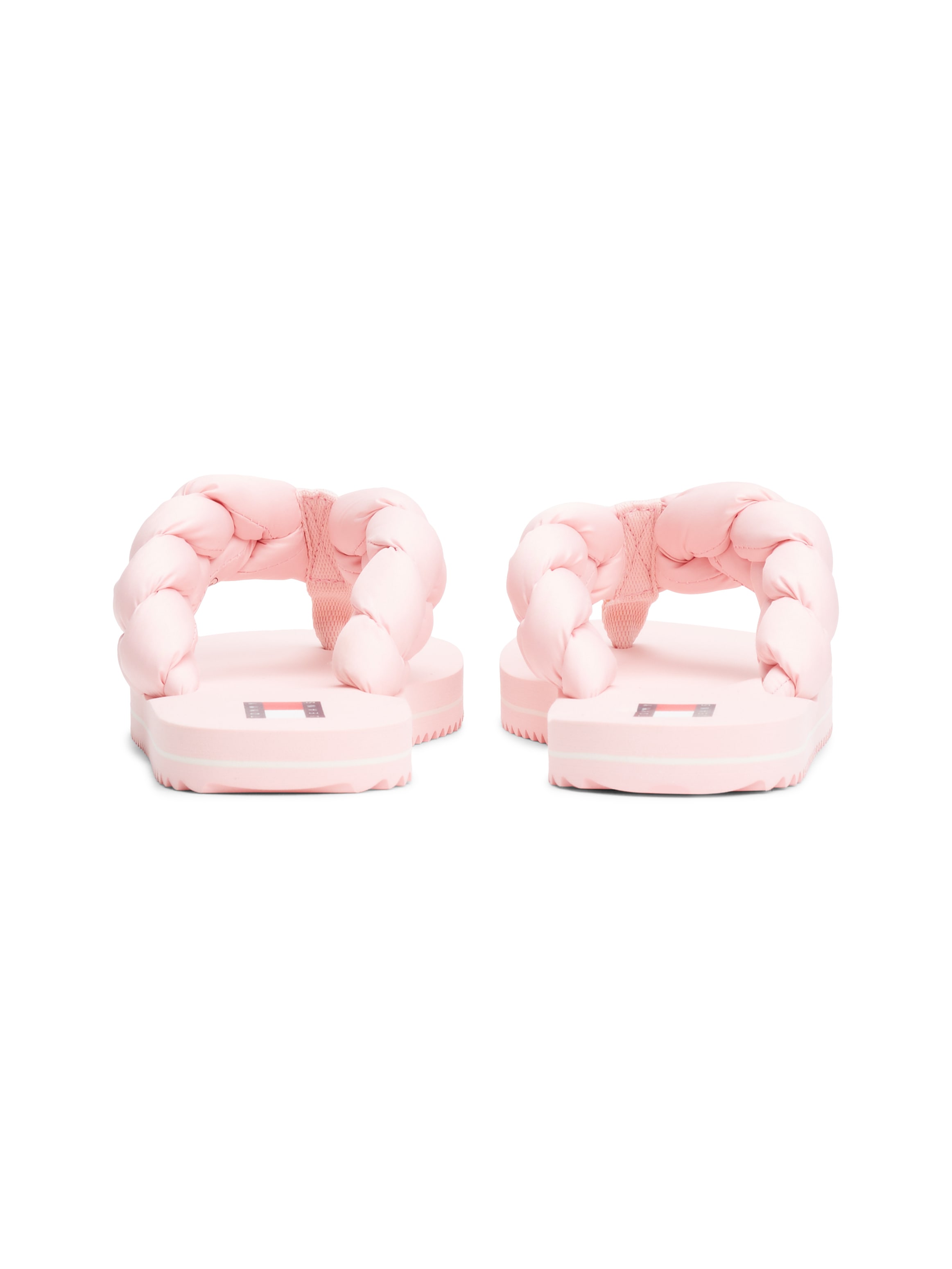 Tommy Jeans Zehentrenner »BRAIDED THONG BEACH SANDAL«, Dianette, Sommerschuh mit geflochtener, wattierter Bandage