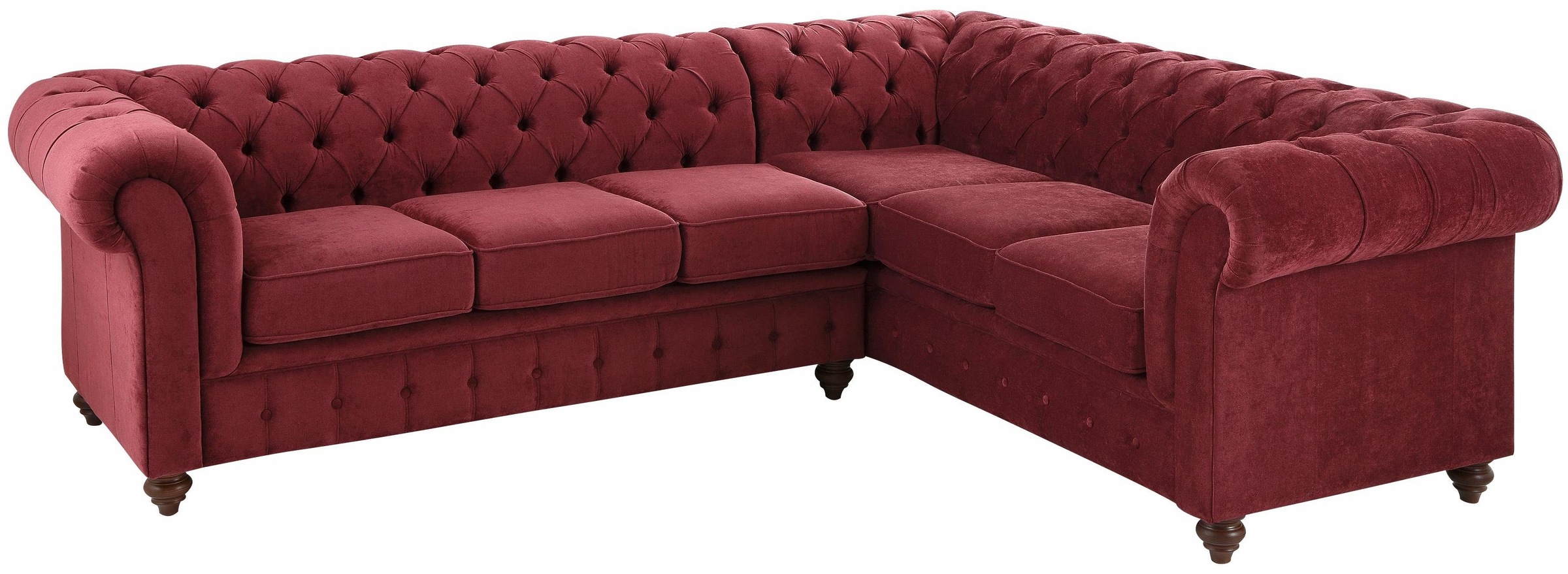 Home affaire Chesterfield-Sofa »Chesterfield Ecksofa, auch in Leder L-Form« günstig online kaufen