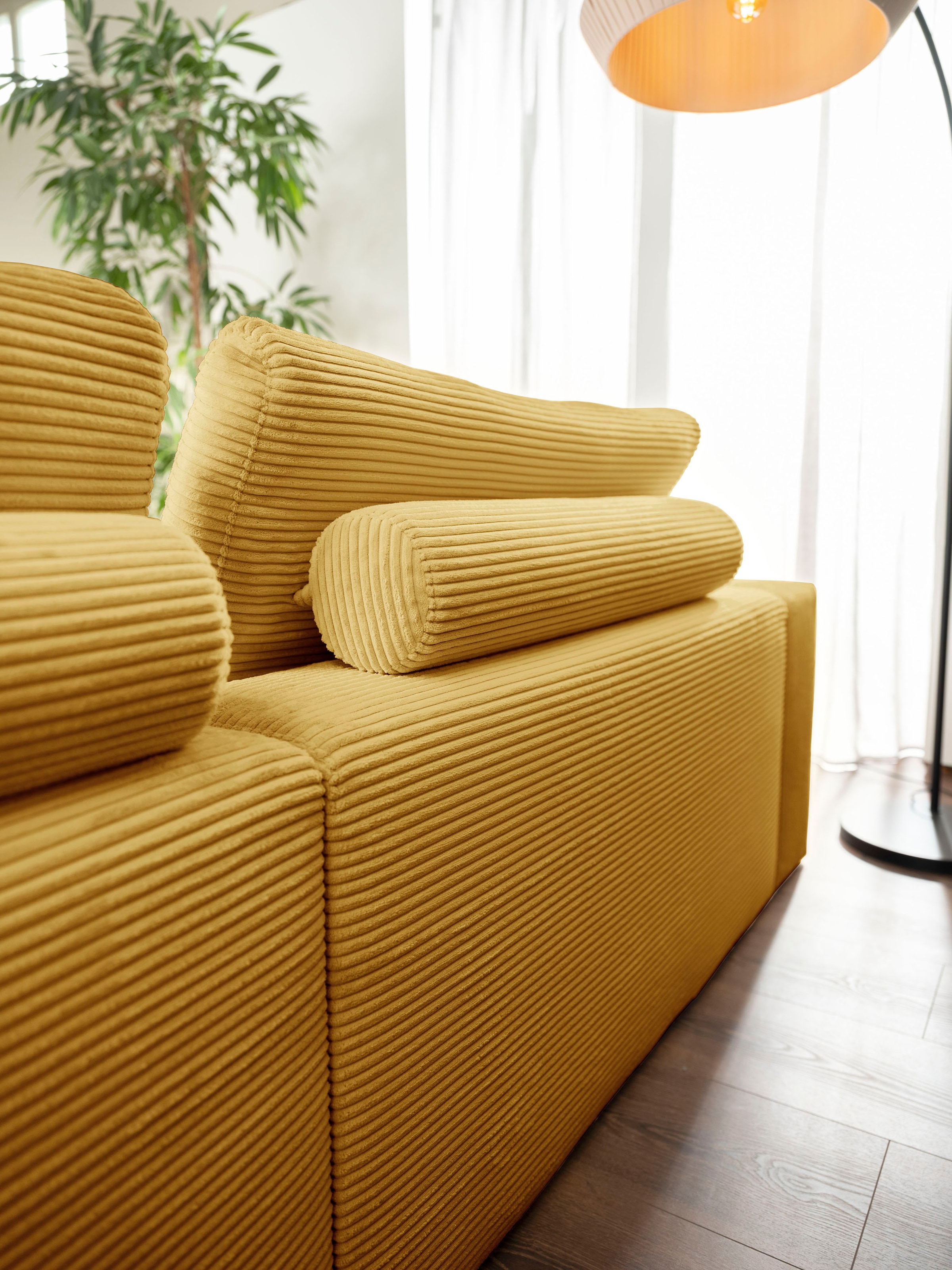 alina Ecksofa »Sandy«, mit Recamiere, in modernem Cordstoff