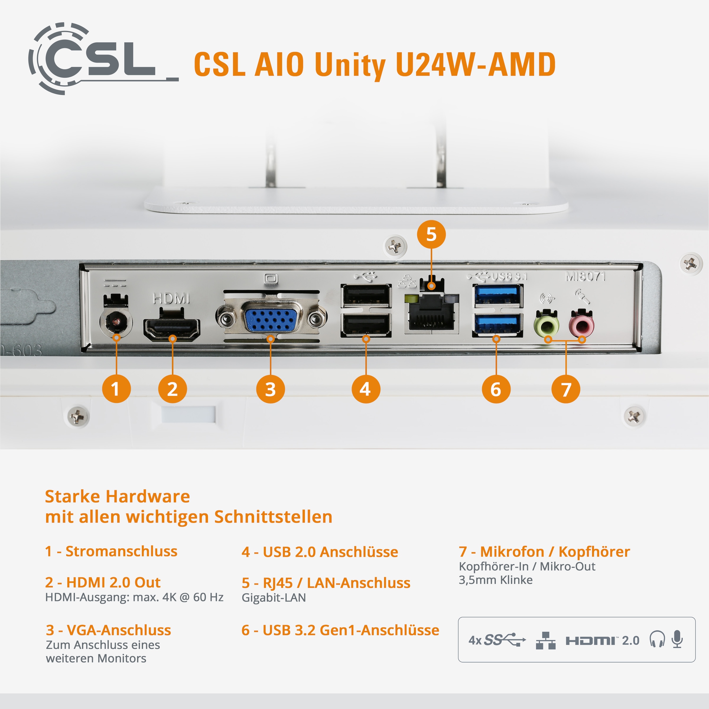 CSL All-in-One PC »Unity U24-AMD«