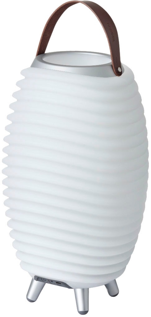kooduu LED Stehlampe »Synergy 35«, 1 flammig, Leuchtmittel LED-Board | LED fest integriert, Hygge-Design, Bluetooth Lautsprecher, Sektkühler, TWS Stereo Sound