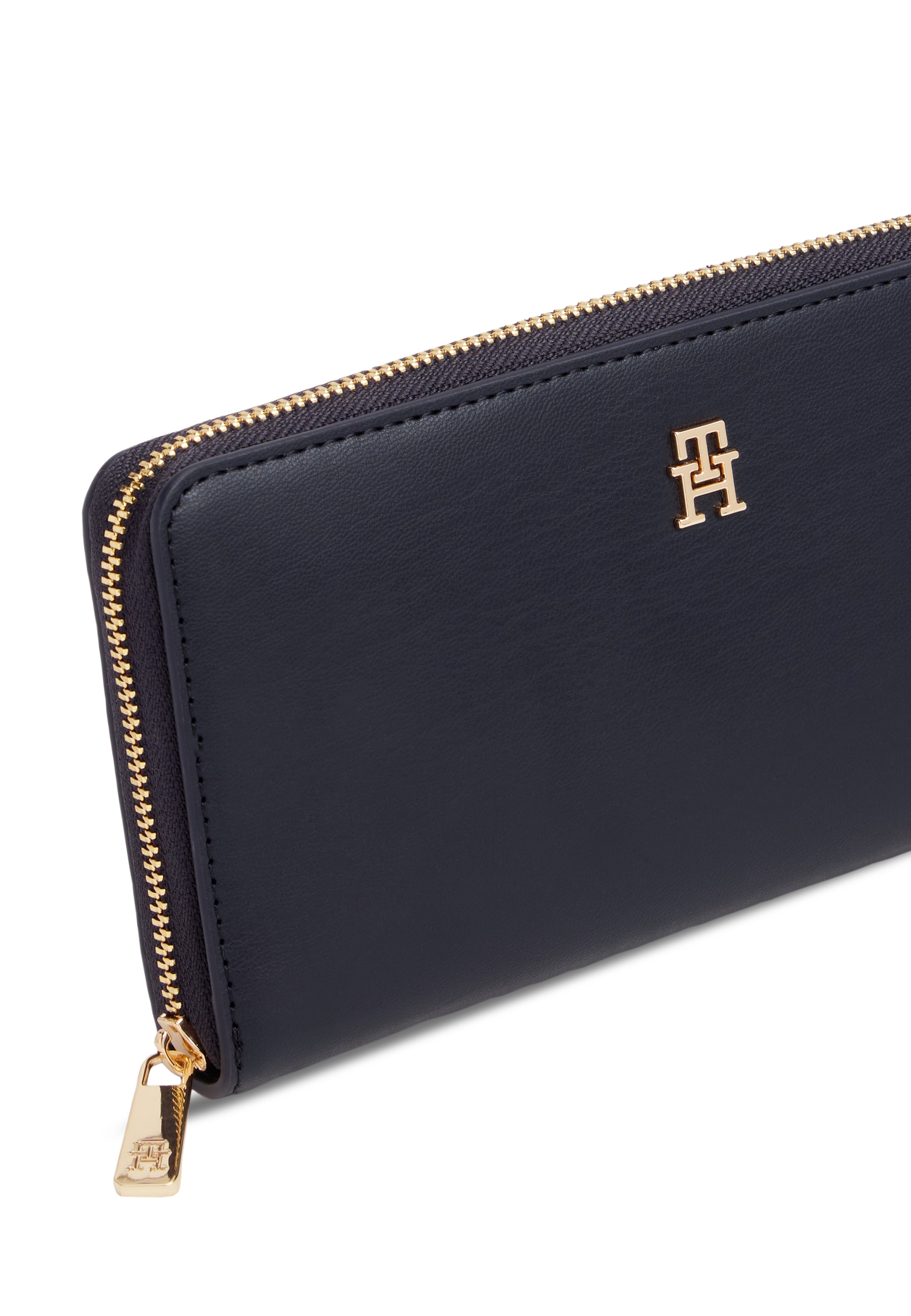 Tommy Hilfiger Geldbörse »TH ICON LRG ZA« , Damen Geldbeutel, Portemonnaie mit edlem TH-Logoelement