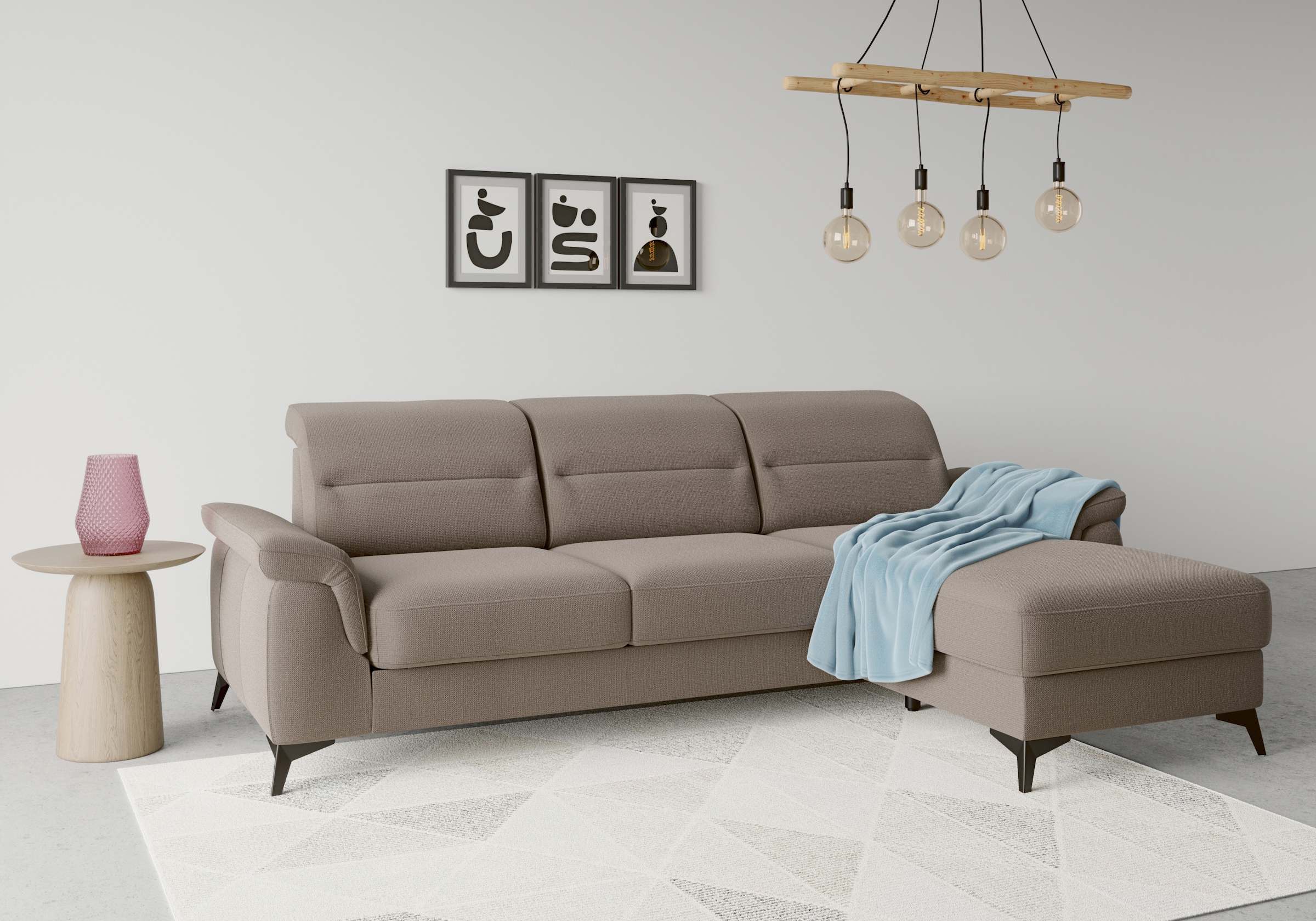 sit&more Ecksofa »Sinatra L-Form« mit Recamiere, optional mit Kopfteilverst günstig online kaufen
