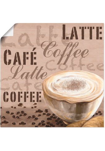 Artland Wandbild »Milchkaffee«, Getränke, (1 St.), in vielen Größen & Produktarten -... kaufen