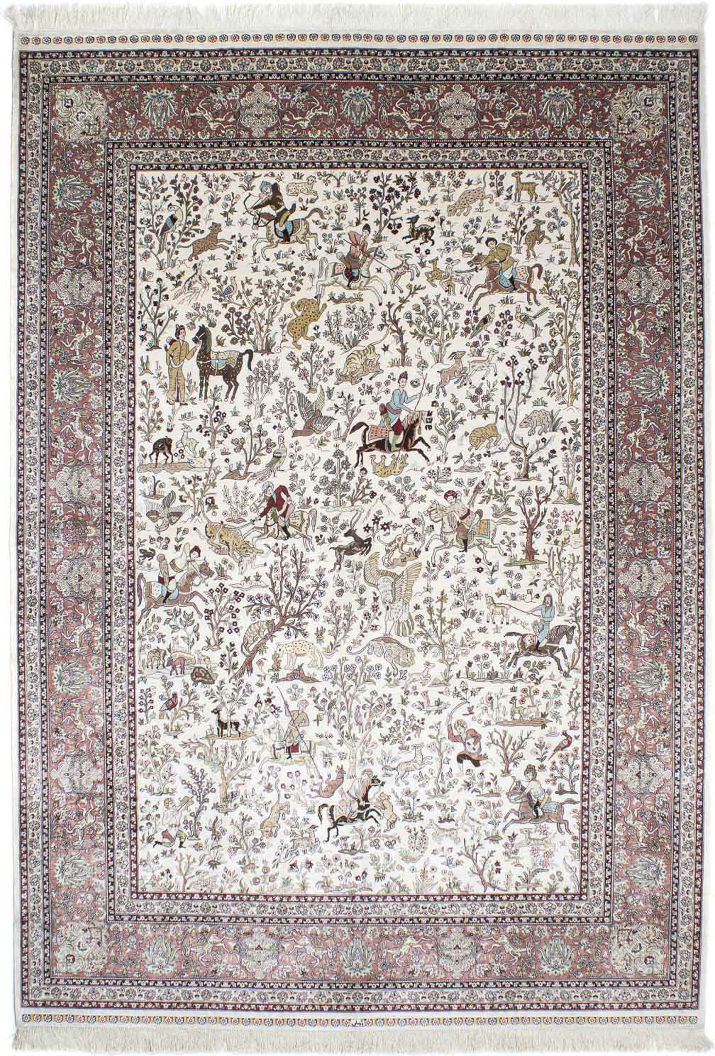 morgenland Orientteppich »Hereke - 244 x 169 cm - beige«, rechteckig, Wohnz günstig online kaufen