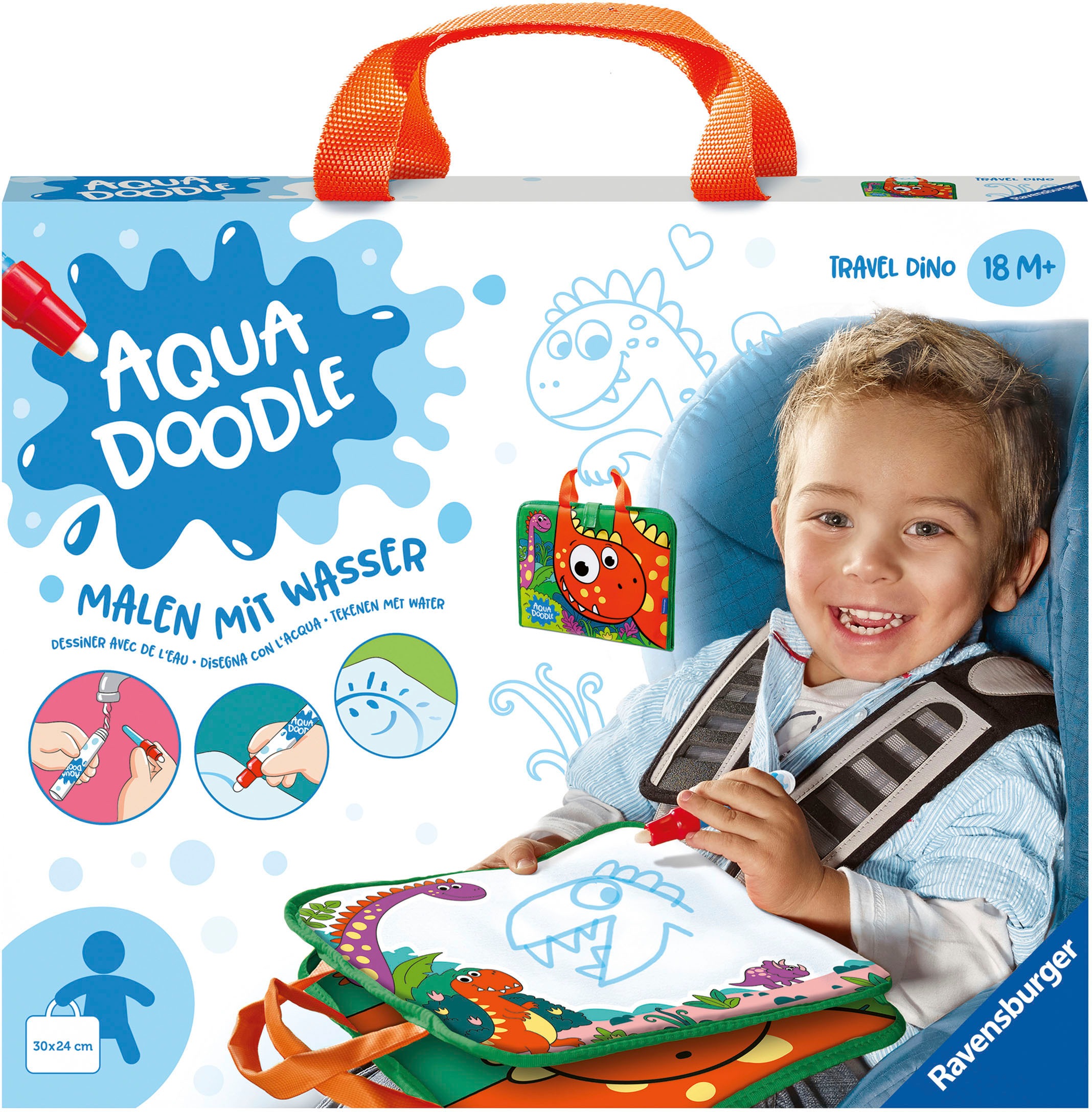 Ravensburger Kreativset »ministeps®, Aqua Doodle®, Travel Dino«, Made in Europe