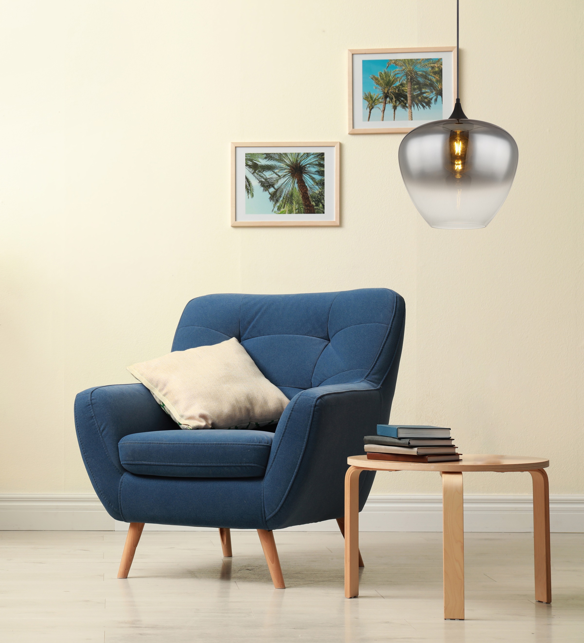 GLOBO LIGHTING Hängeleuchte »MAXY« E27 1 Stk. Hängelampe Glas rauchfarben k günstig online kaufen