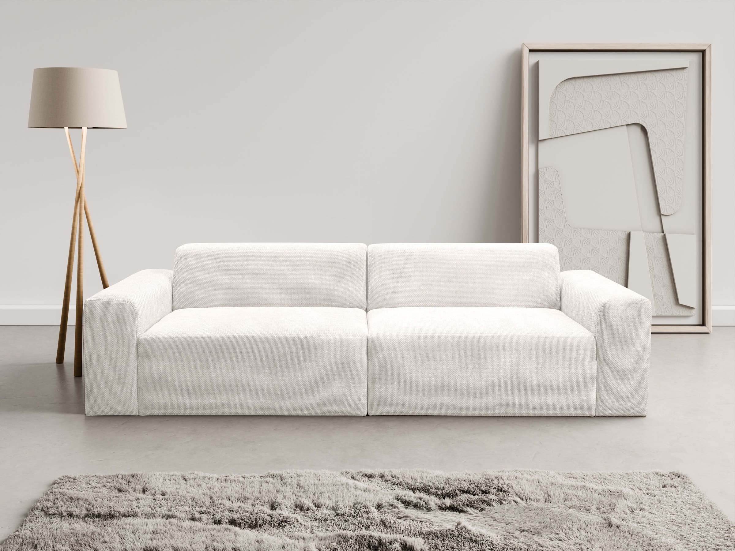WERK2 Sofa »Zeus 3-Sitzer, Big-Sofa, Breite 256cm, Tiefe 105cm, modern & be günstig online kaufen