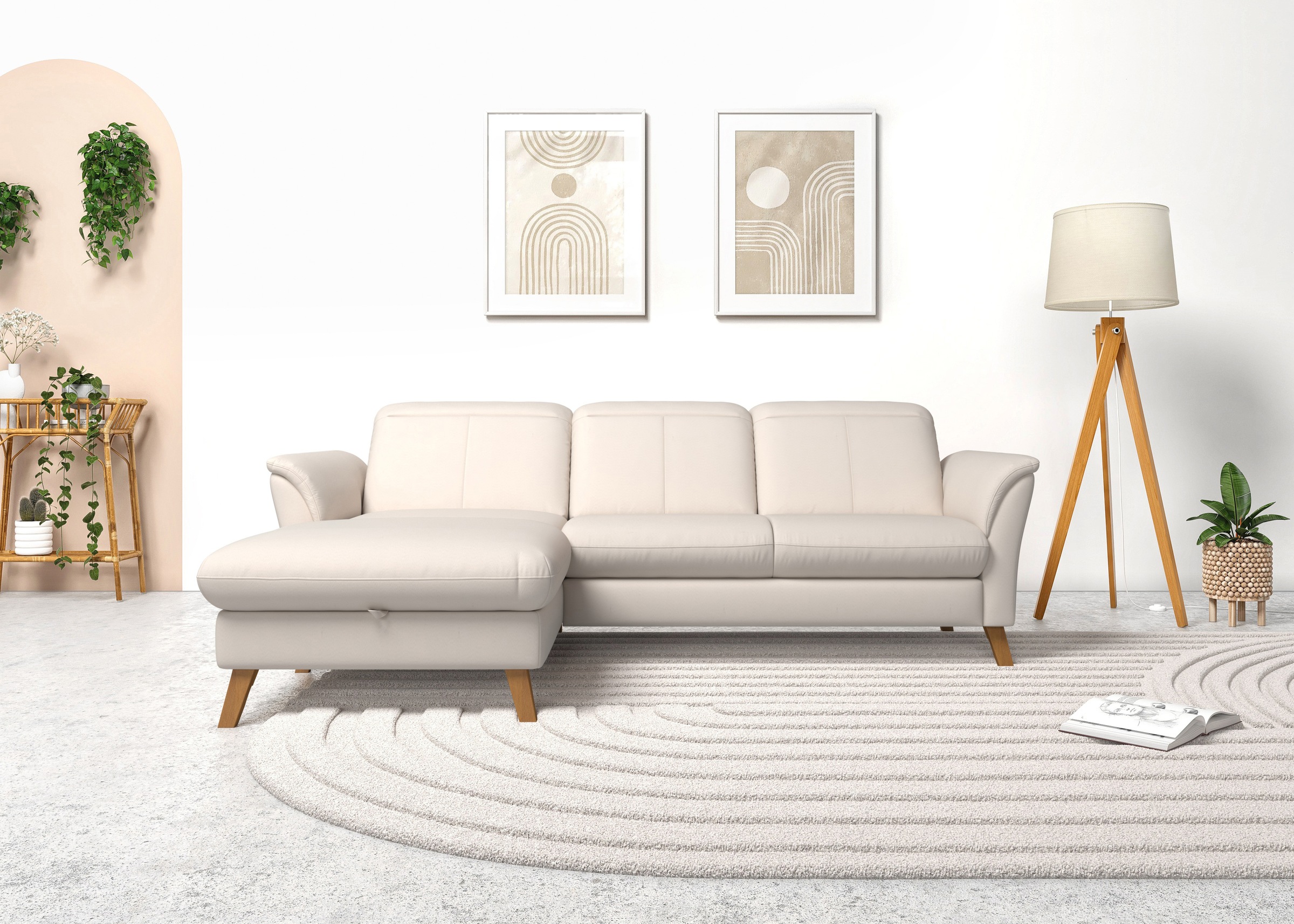 sit&more Ecksofa »Romero L-Form«, wahlweise mit oder ohne Relax-Funktion, Bettfunktion, Bettkasten