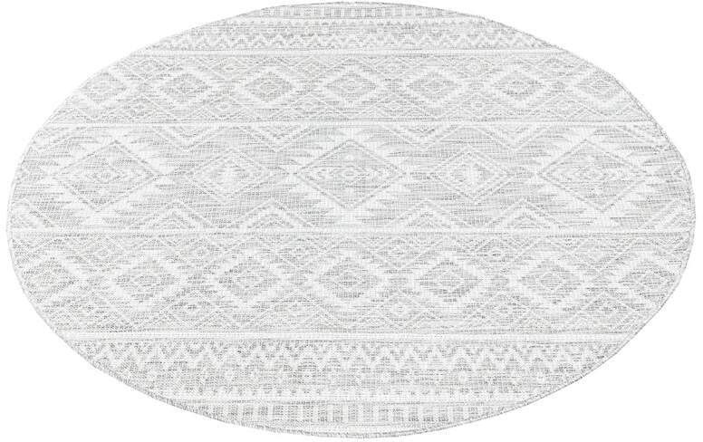 Carpet City Outdoorteppich »PALM3522« rund 5 mm Höhe Wetterfest & UV-bestän günstig online kaufen