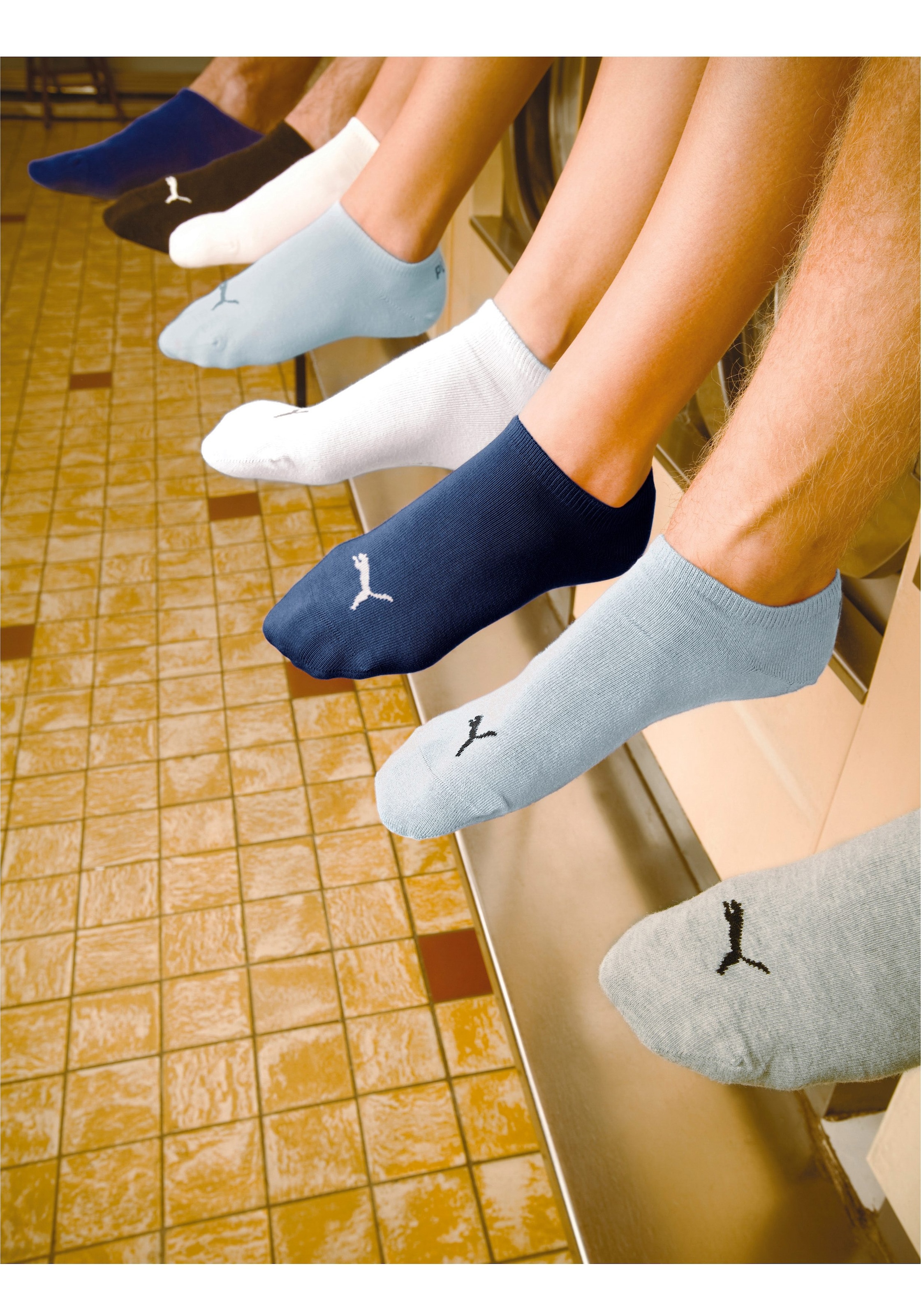 PUMA Sneakersocken, (3 Paar), mit eingestricktem Markenlogo