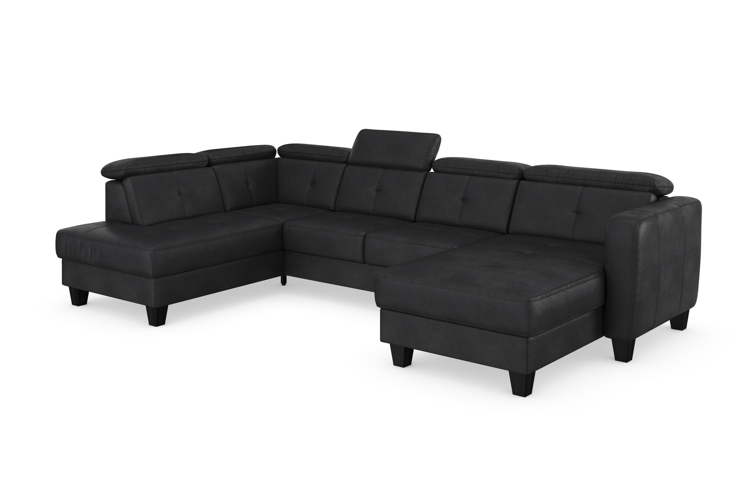 sit&more Wohnlandschaft »Belluci U-Form«, Kopfteilverstellung und Federkern, wahlweise mit Bettfunktion