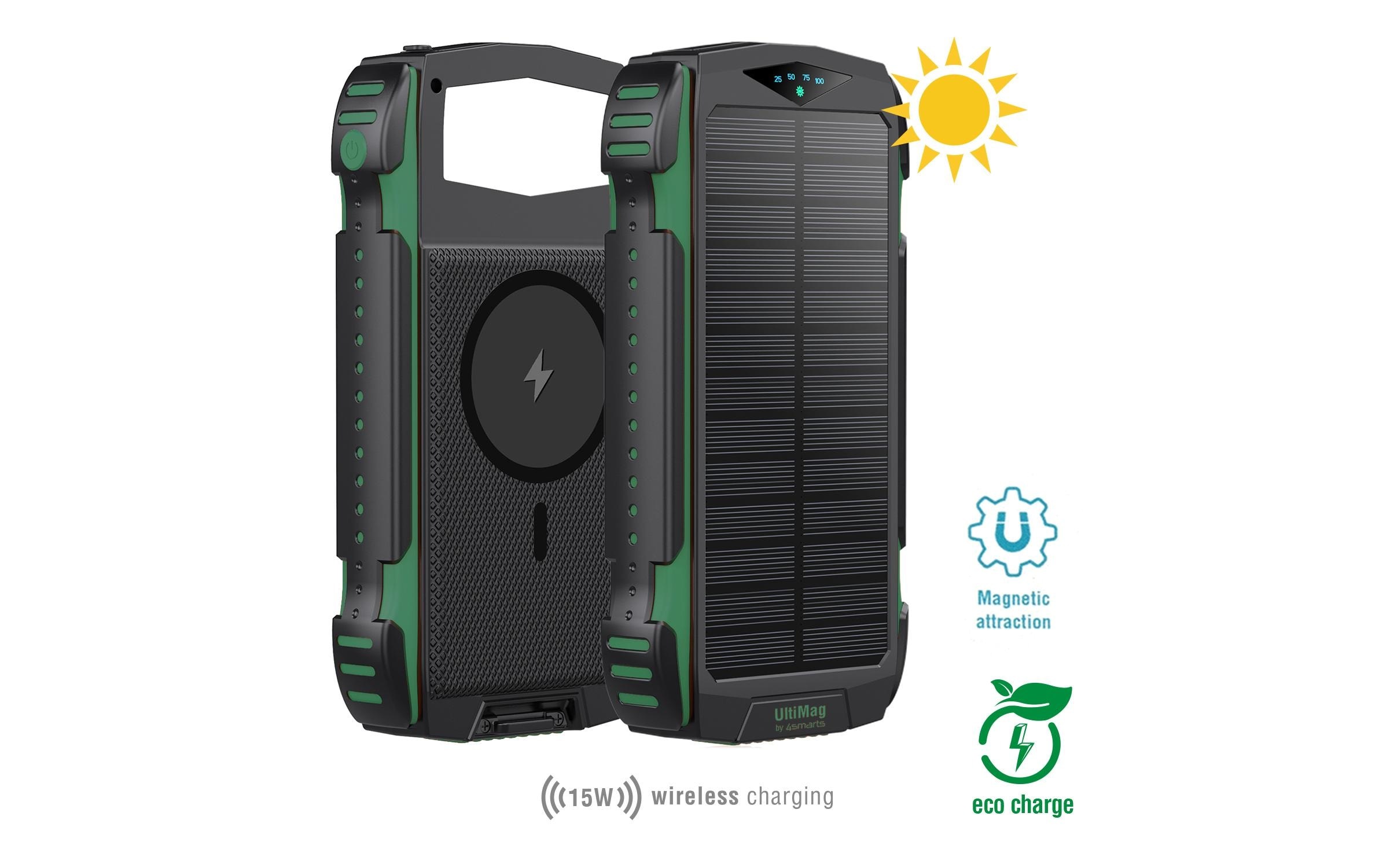 4smarts Powerbank »Solar-Powerbank Rugged TP 20000mAh«