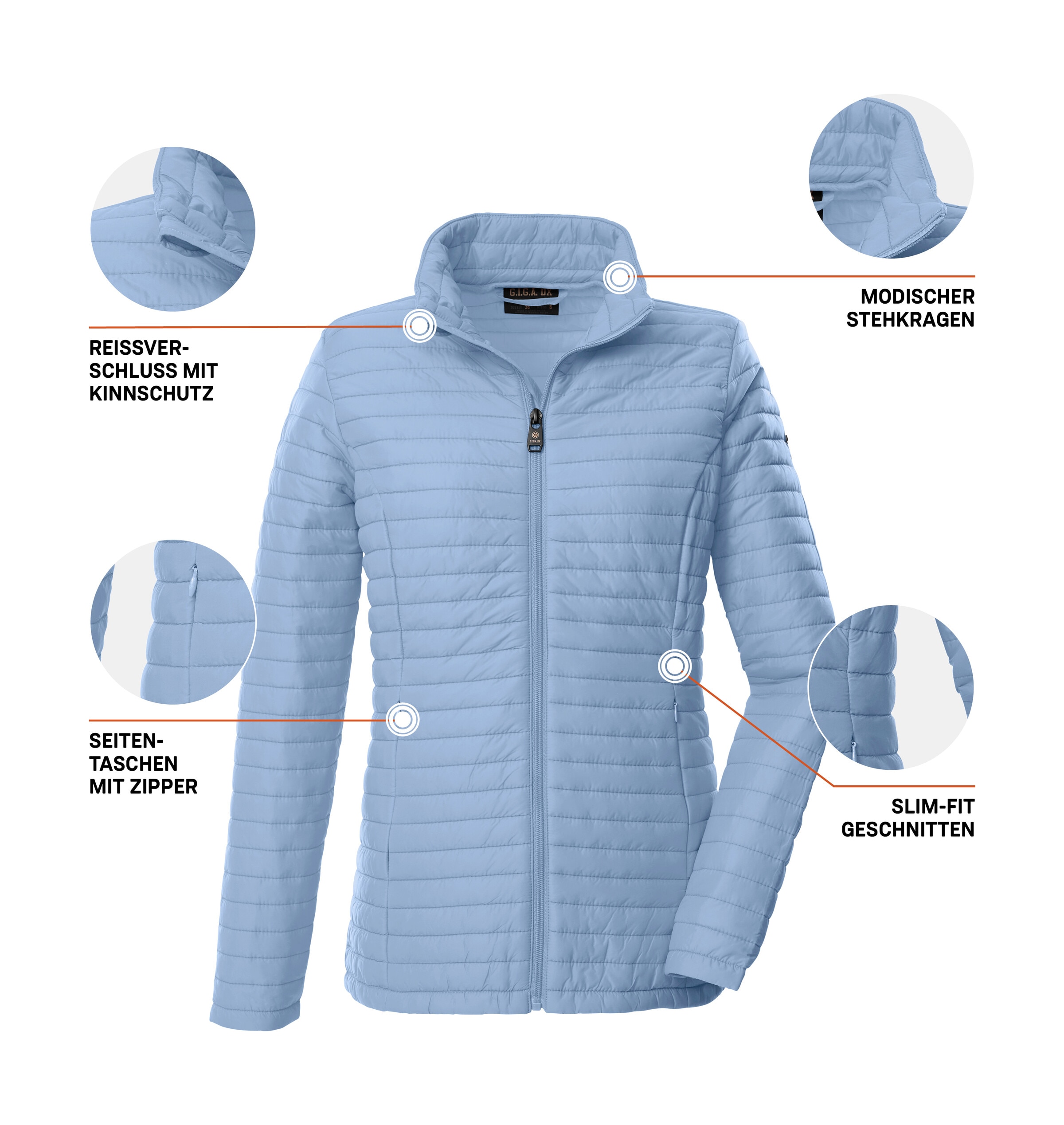 G.I.G.A. DX by killtec Steppjacke »Damen Steppjacke OOGS 2«, Ultraleichte Damen Steppjacke, dünn gefüttert, fällt kleiner aus