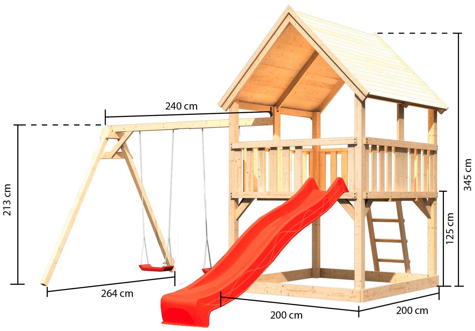 KONIFERA Spielturm »Lenie«, BxTxH: 440x264x345 cm