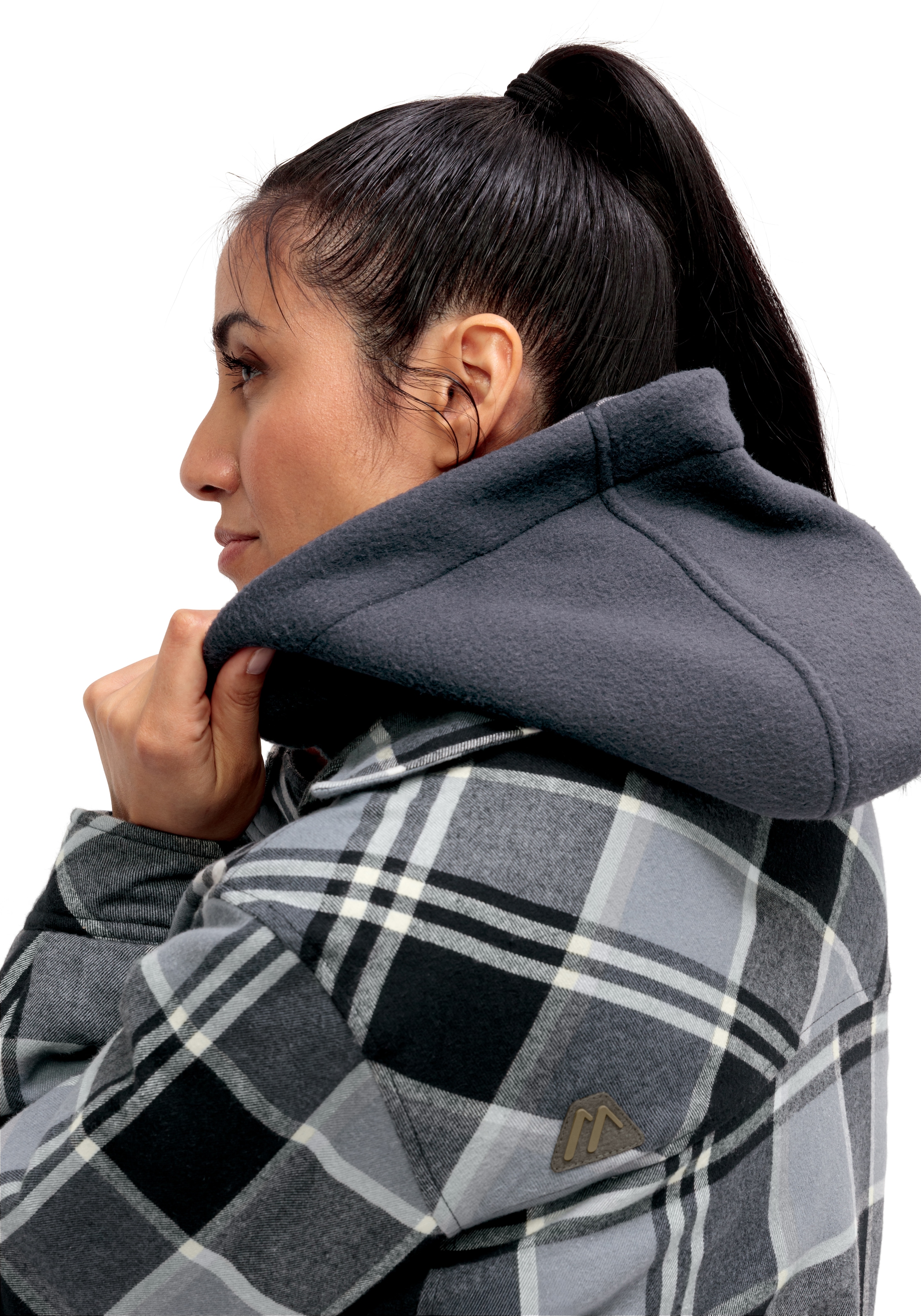 Maier Sports Flanellbluse »Camquadri W« wattiertes Damen Hemd im klassischen Karo-Look