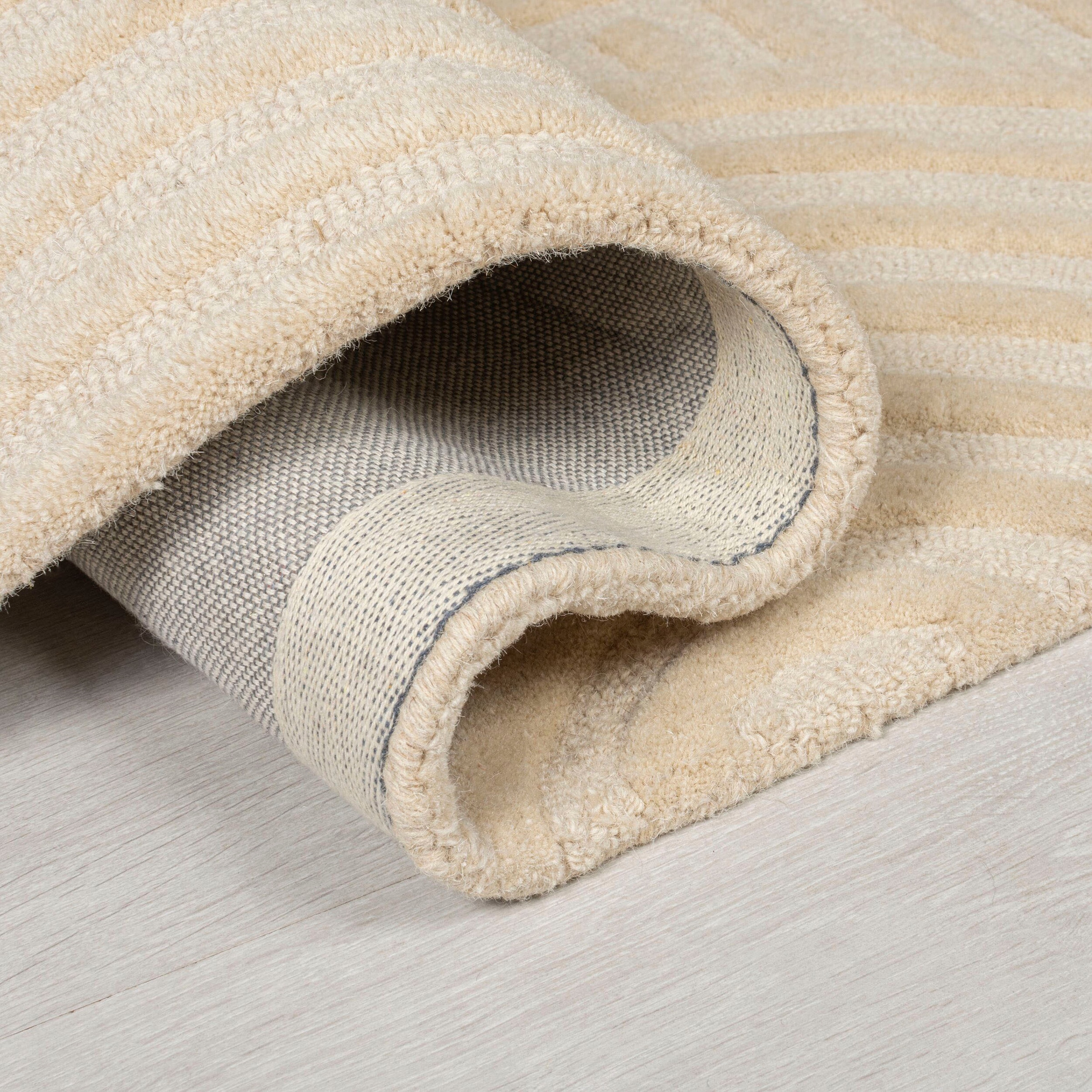 FLAIR RUGS Wollteppich »Zen Garden«, 10 mm Höhe, 100% Wolle, Hoch-Tief-Effekt, auch als Läufer und in Rund erhältlich