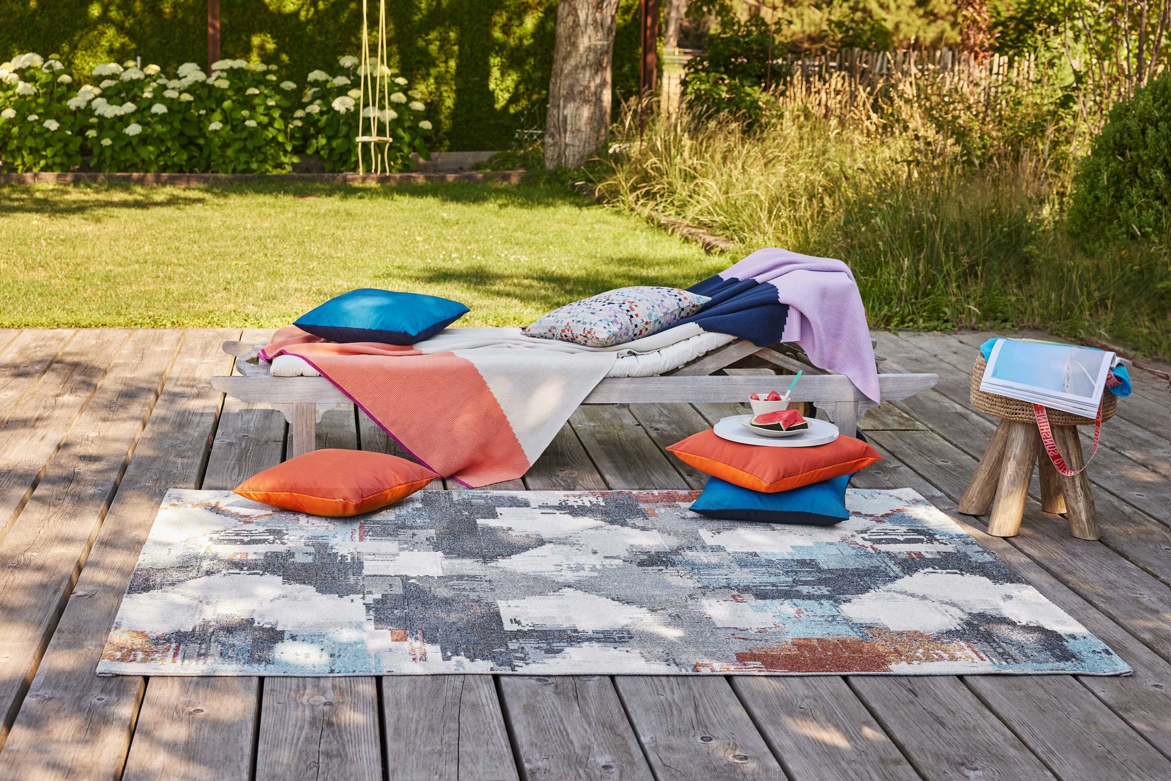 Esprit Outdoorteppich »Stash«, rechteckig, 4 mm Höhe, pflegeleicht, im Mosaik-Muster, ideal für Terrasse, Küche, Wohnzimmer