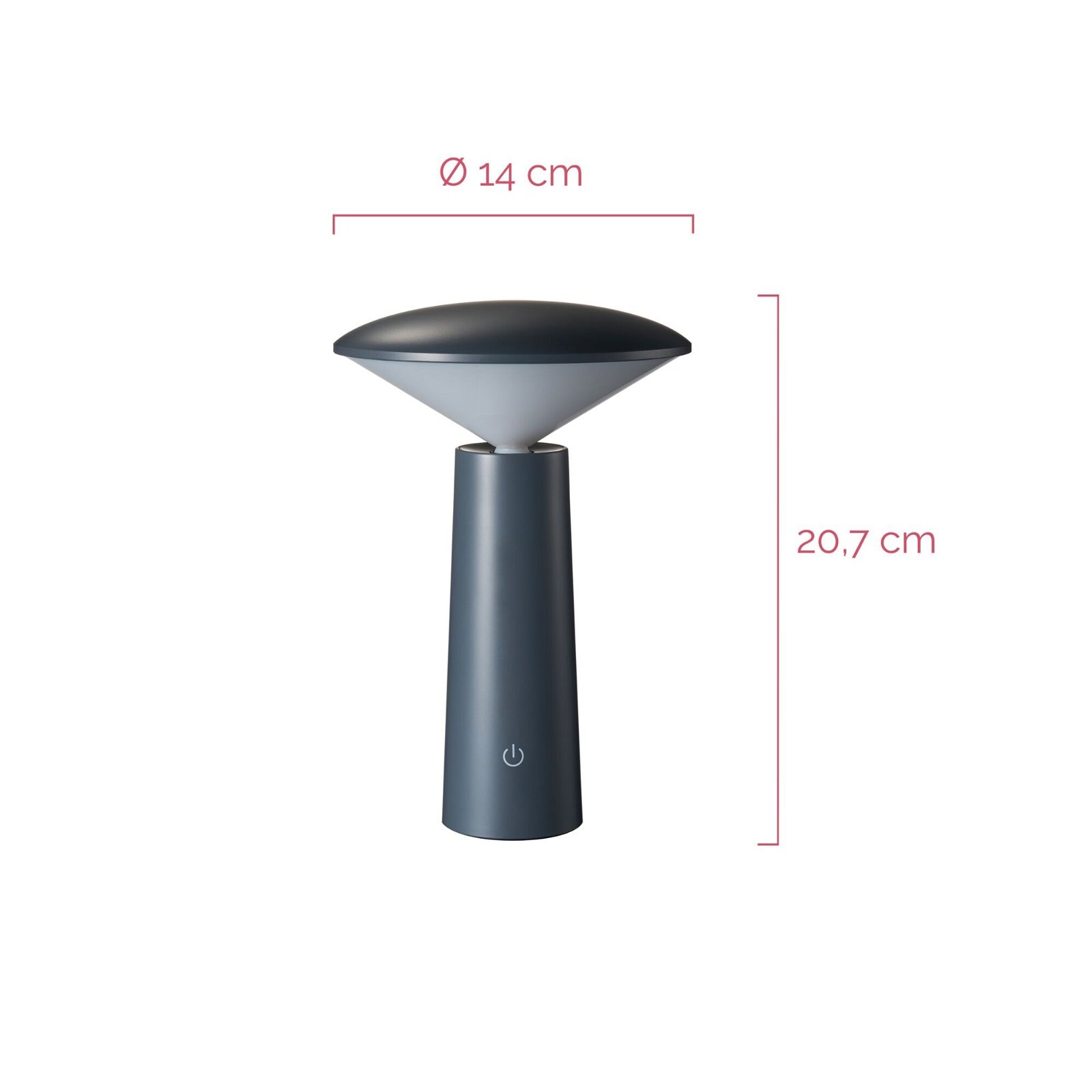 Pauleen LED Tischleuchte »Adorable Spark Mobile grau 3W 5V«, 1 flammig, WhiteSwitch, dimmbar, USB-charger