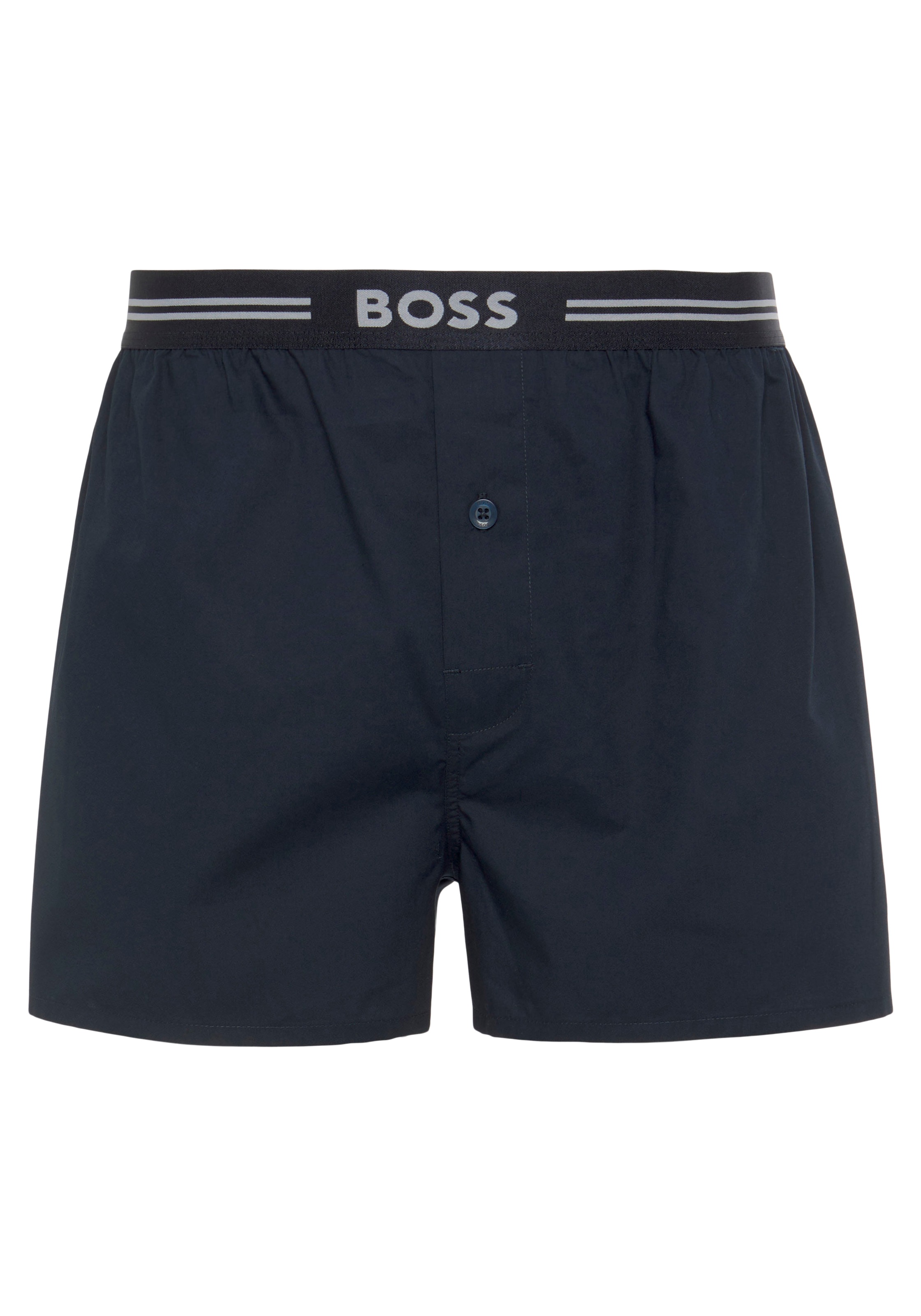 BOSS Boxershorts »3P Woven Boxer«, (Packung, 3 St., 3er Pack), mit Eingriff mit Knopf