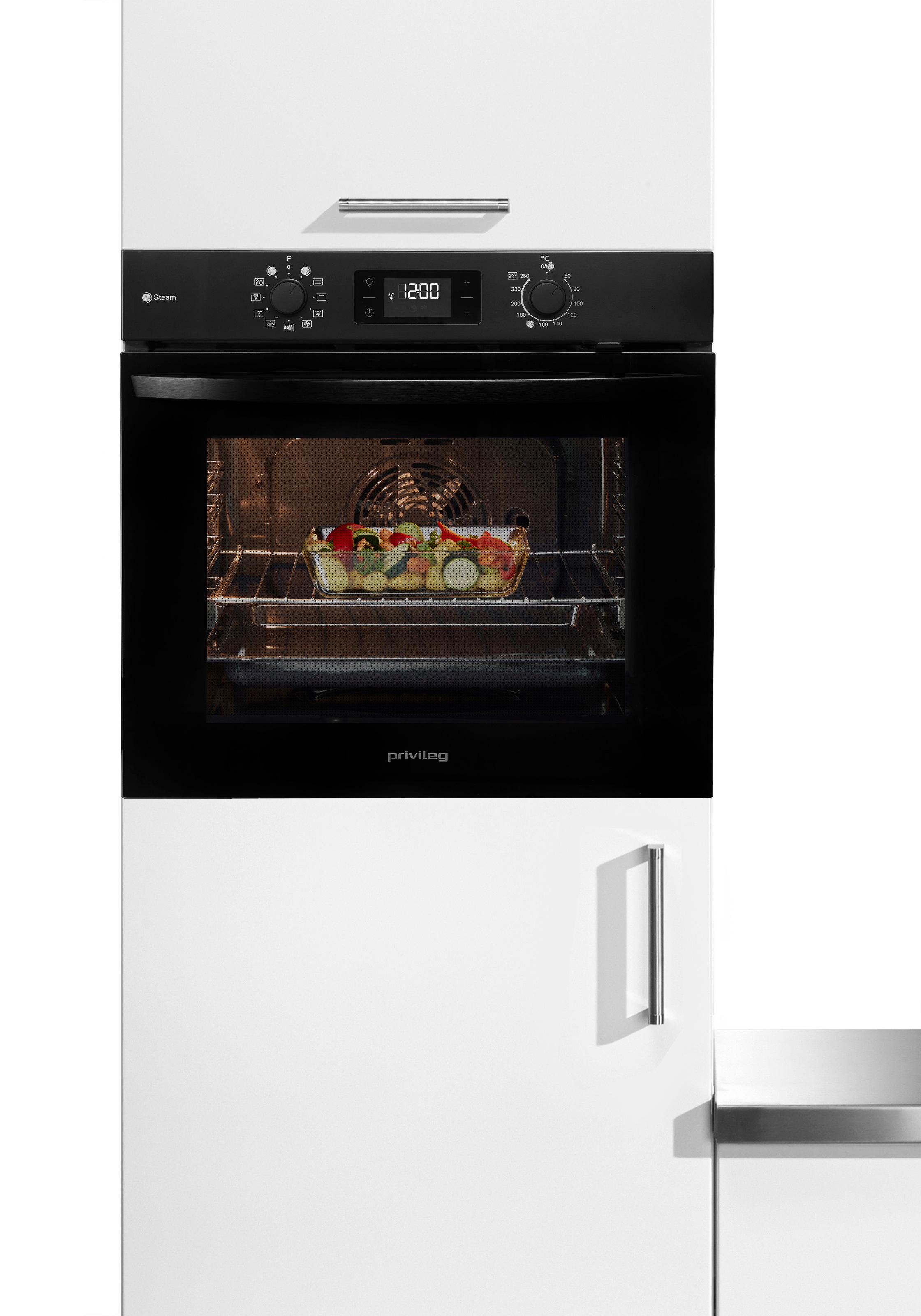 Privileg Einbaubackofen  »PBA2S85HU1K«, mit Teilauszug, Hydrolyse, Schonendes Garen dank des Turn&Go Dampfprogrammes für beste Ergebnisse
