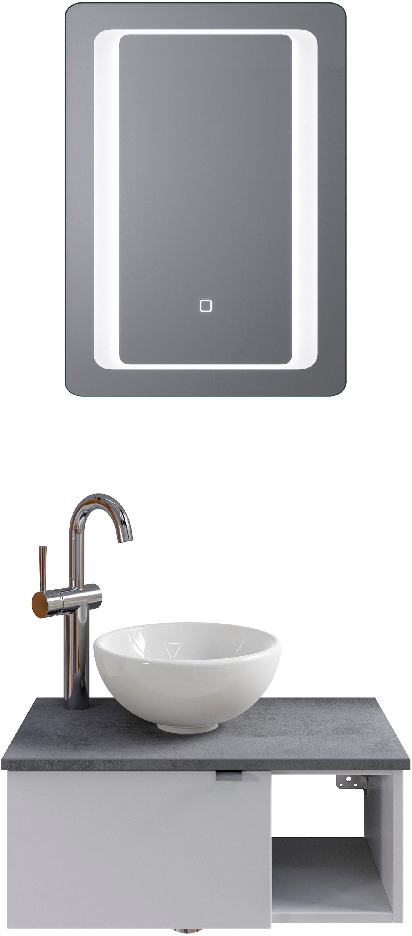 Saphir Badmöbel-Set »Serie 6915«, (4 St.), Gäste-Bad, 61 cm breit, mit LED- günstig online kaufen