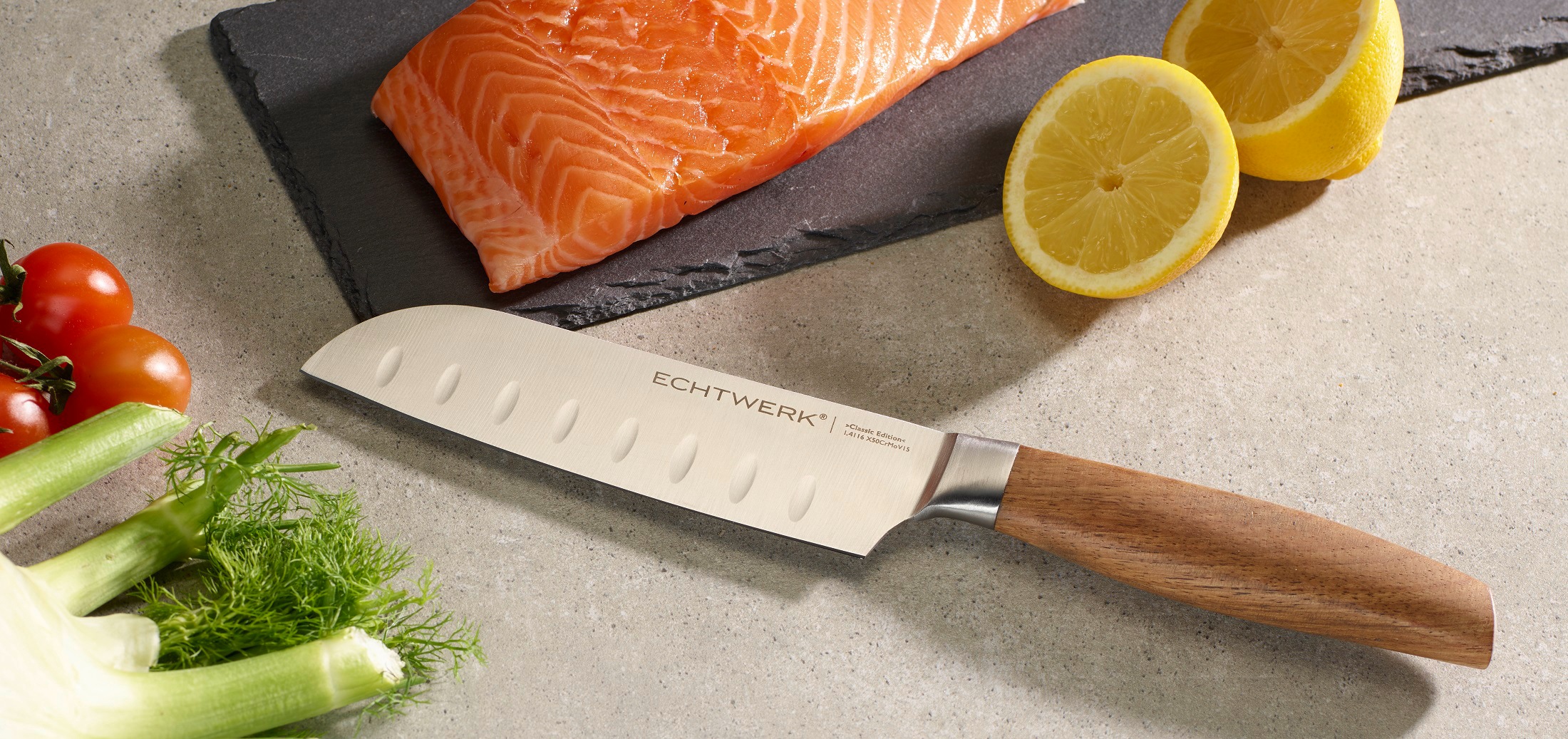 ECHTWERK Santokumesser »Classic Edition« Küchenmesser, Edelstahl, Klingenlä günstig online kaufen