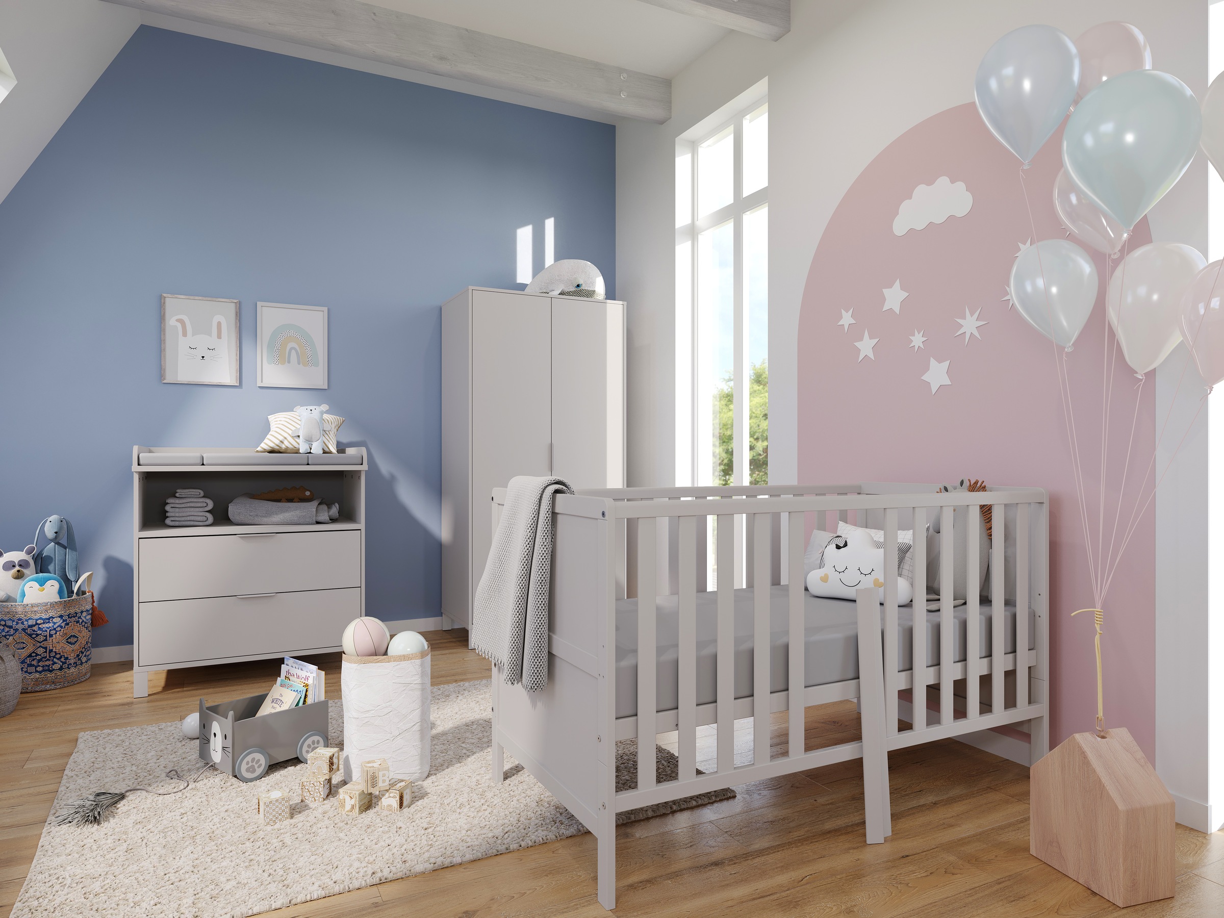 GERMANIA Babybett "GW-Alkmaar" 1 Stk. tlg. mitwachsendes Kinderbett mit ein günstig online kaufen