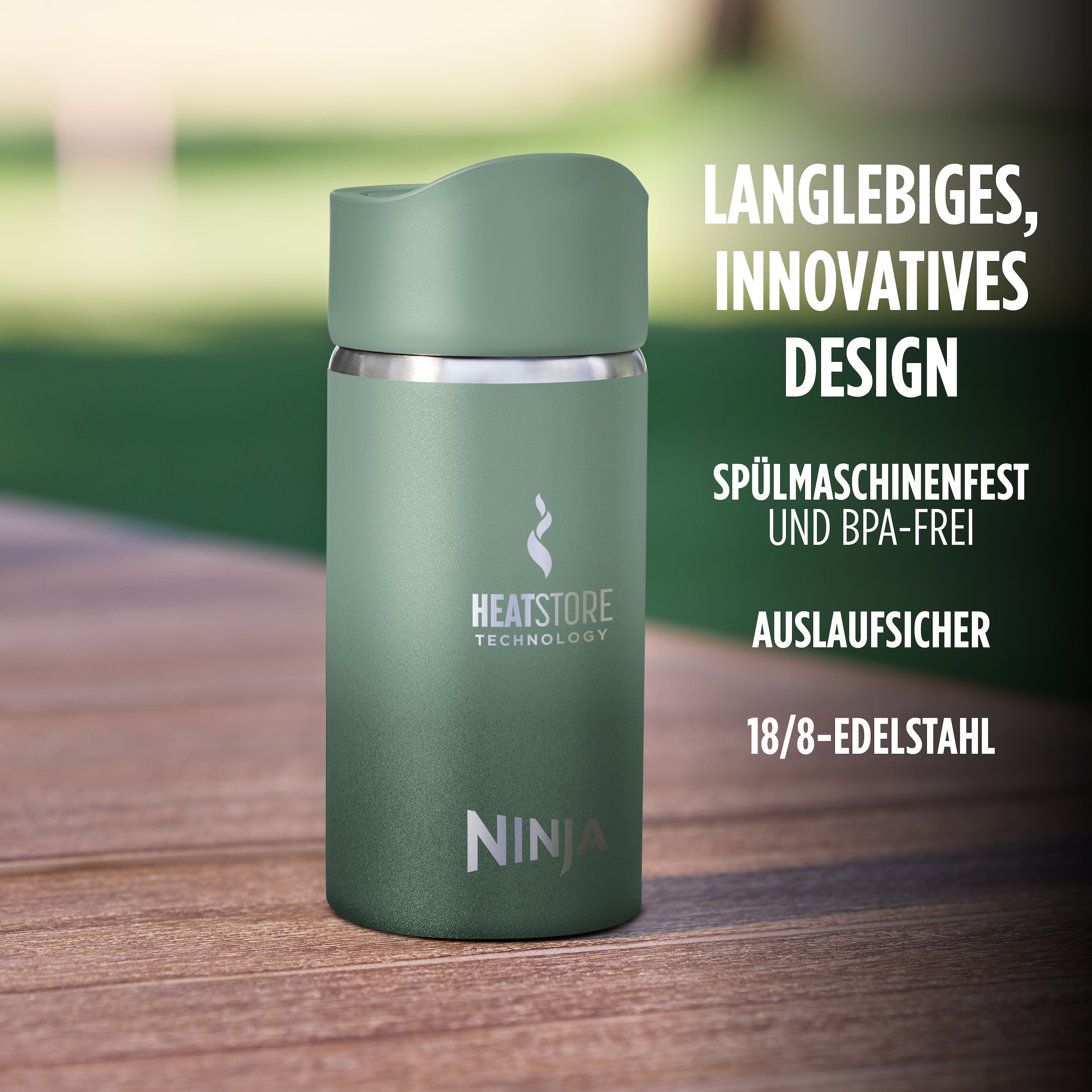 NINJA Isolierflasche »Ninja Sip Perfect Reisebecher - 300 ml DW1203EUU / 400 ml DW1603EUU«, Kontrollierte Wärme für den perfekten Schluck, jedes Mal