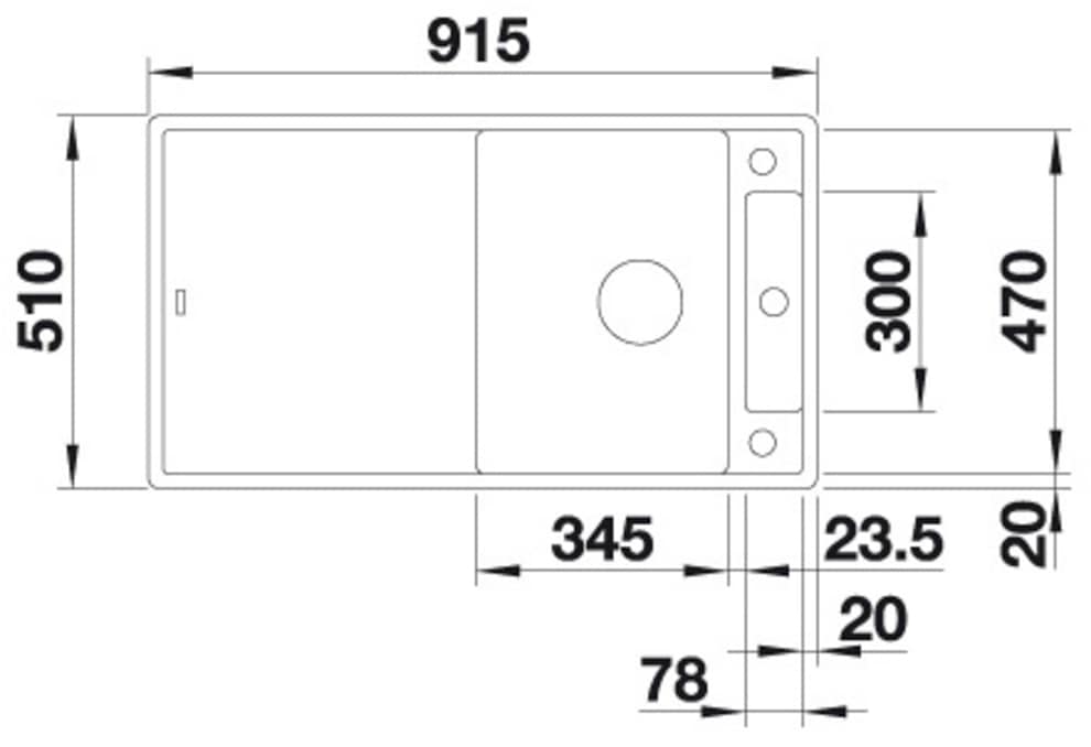 Blanco Granitspüle »AXIA III 5 S«, inklusive gratis Glasschneidebrett