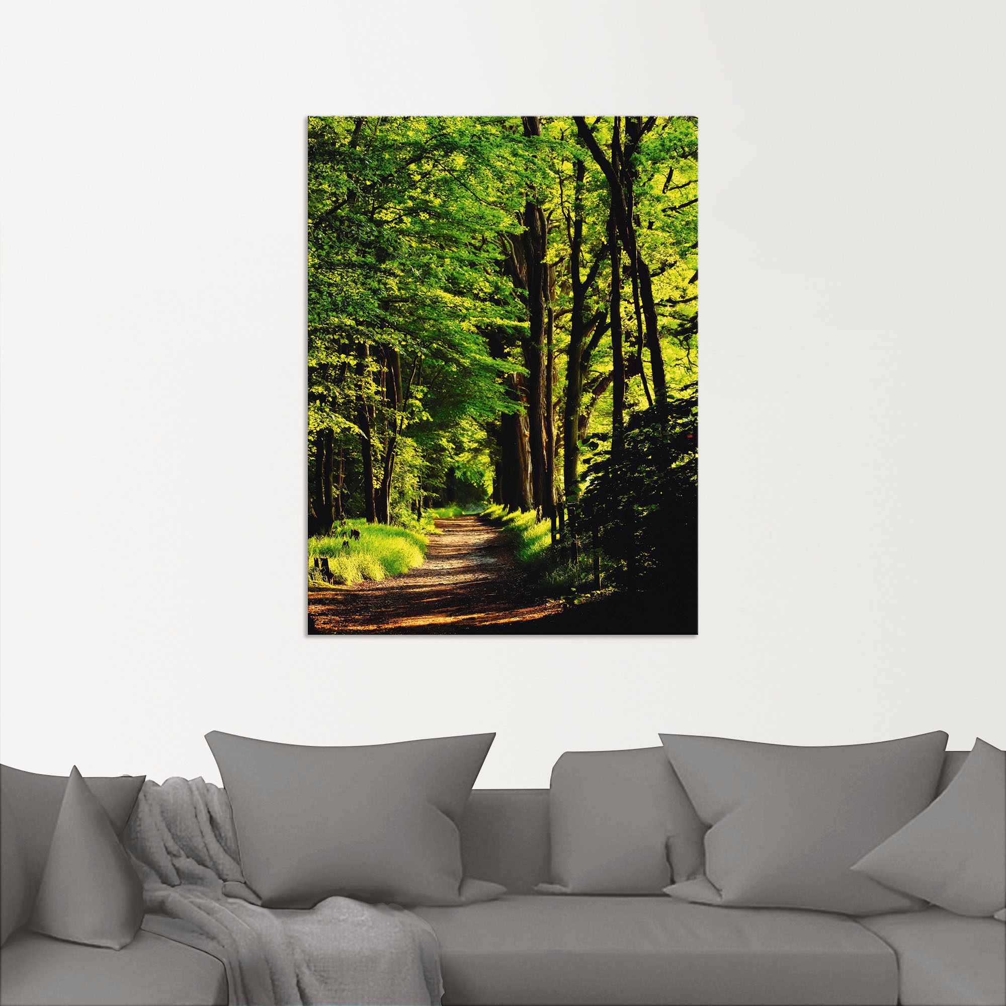 Artland Wandbild »Weg im Wald«, Wald, (1 St.), als Alubild, Outdoorbild, Le günstig online kaufen