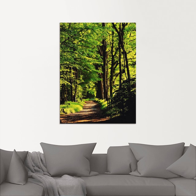 Artland Wandbild »Weg im Wald«, Wald, (1 St.), als Alubild, Leinwandbild,  Wandaufkleber oder Poster in versch. Größen online bestellen