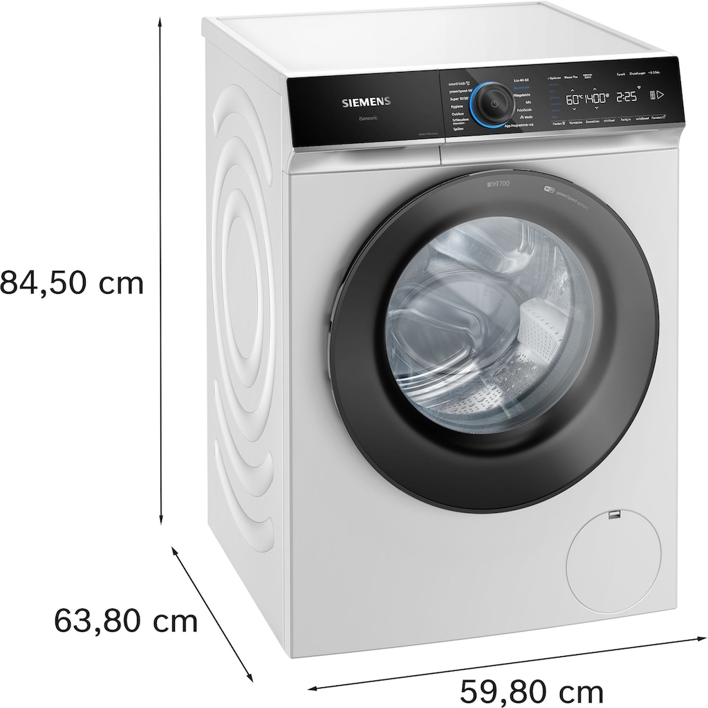 SIEMENS Waschmaschine »WG44B2070«, iQ700, WG44B2070, 9 kg, 1400 U/min