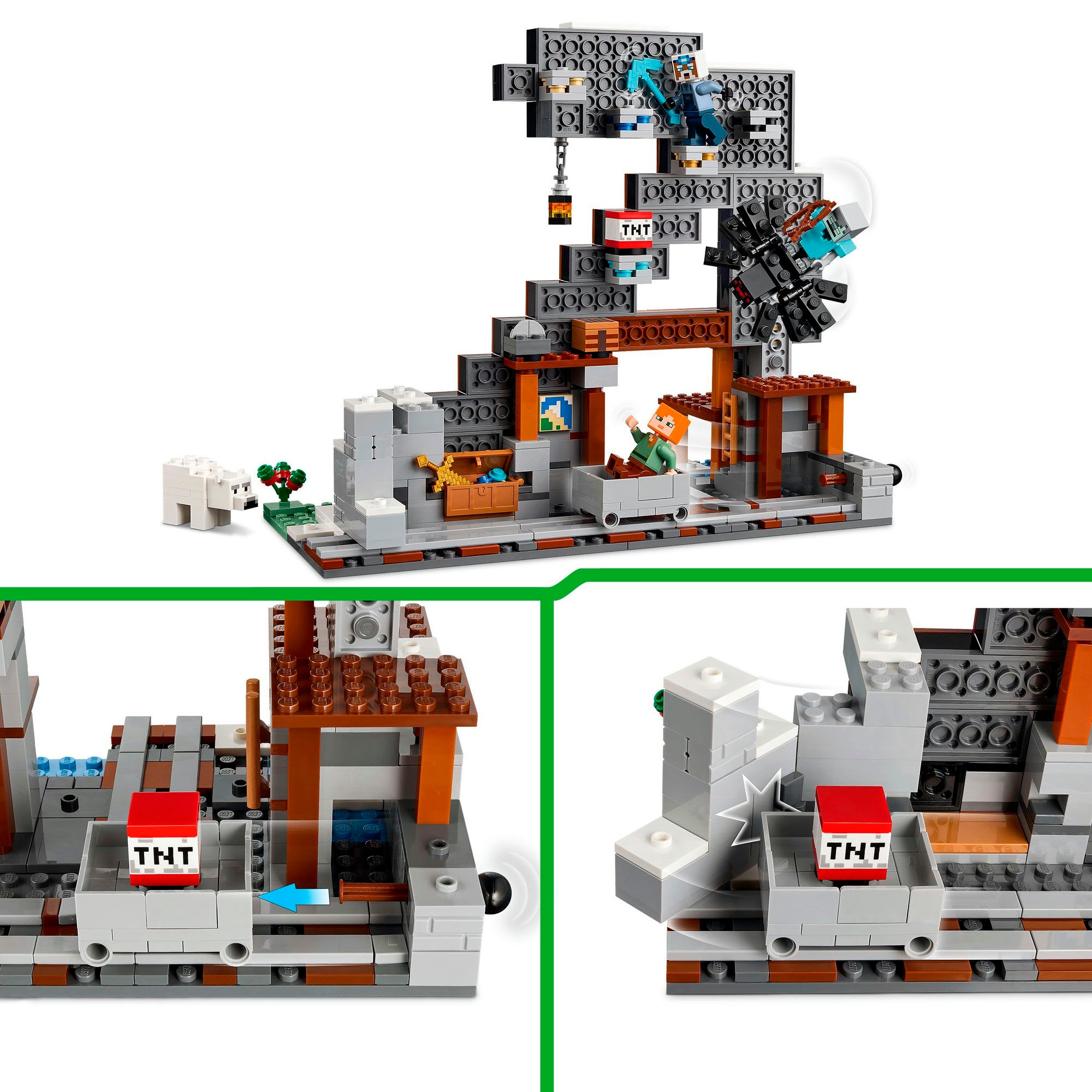 LEGO® Konstruktionsspielsteine »Die Spitzhackenmine (21277), LEGO Minecraft«, (530 St.), Made in Europe