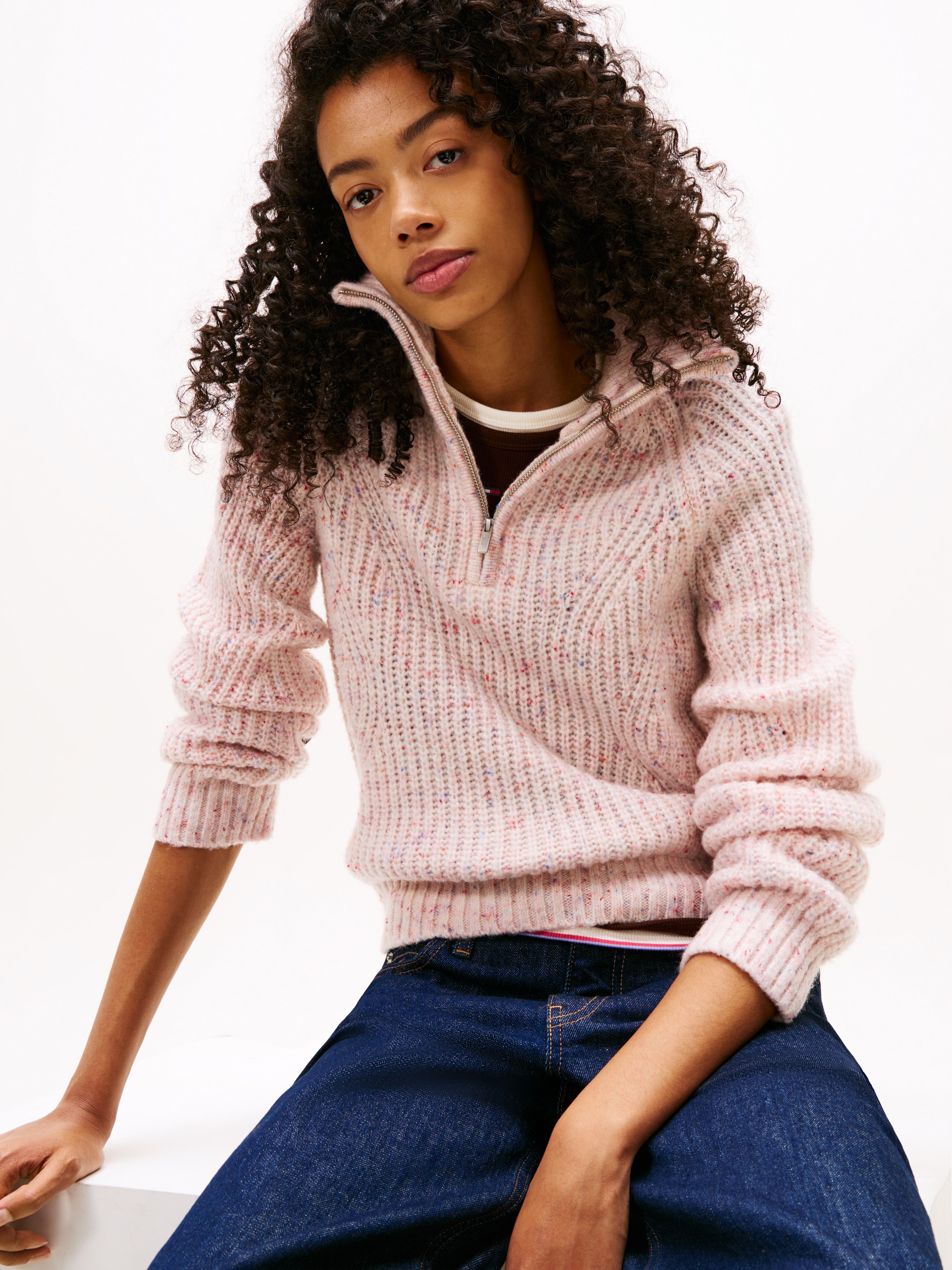 Tommy Jeans Troyer »TJW NEP 1/4 ZIP SWEATER«