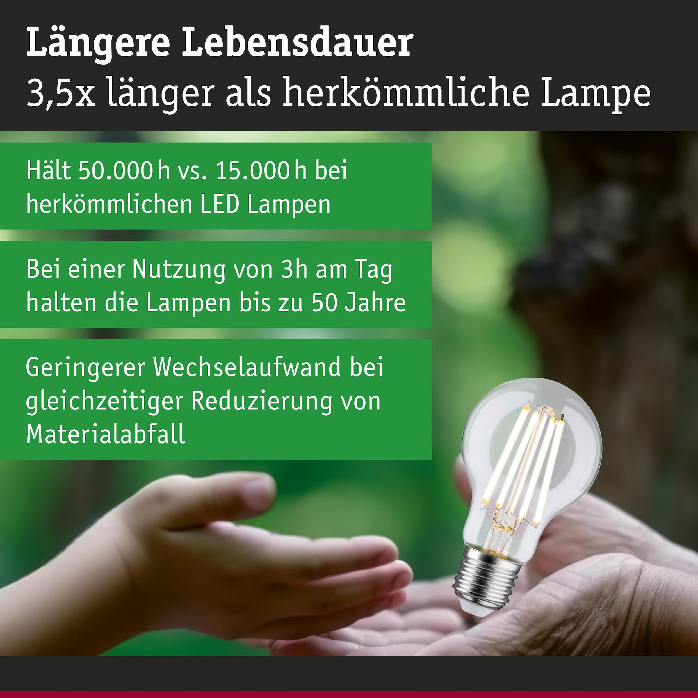 Paulmann LED-Leuchtmittel »Eco-Line AGL 840lm 4,5W 3000K dim klar 230V« E27 1 Stk. Warmweiß