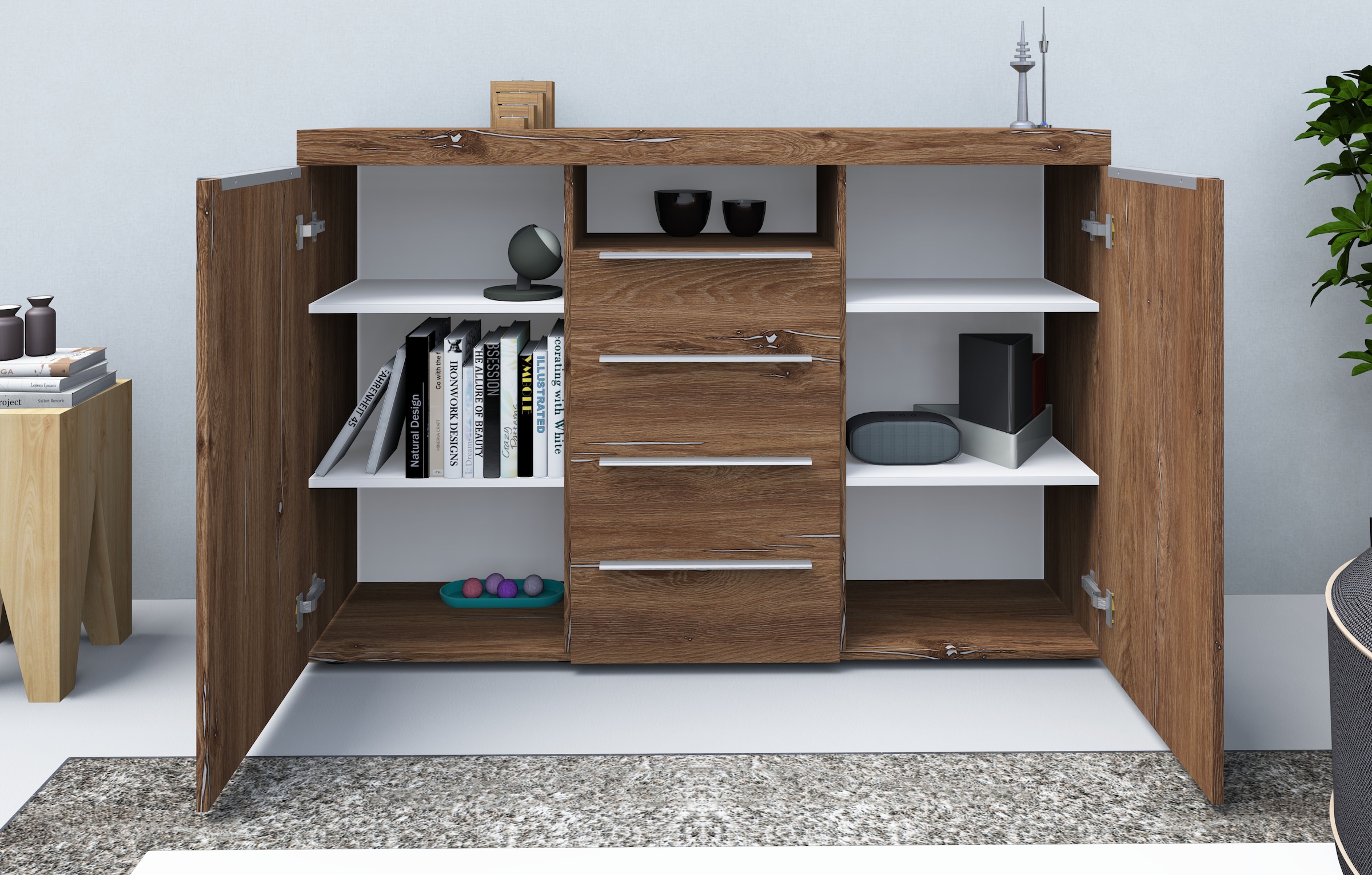 borchardt Möbel Highboard »Durban«, Breite 139 cm
