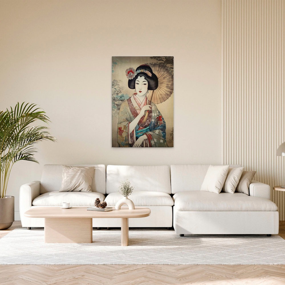 A.S. Création Leinwandbild »Geisha Vintage - Wandbild Bunt Beige Keilrahmen günstig online kaufen