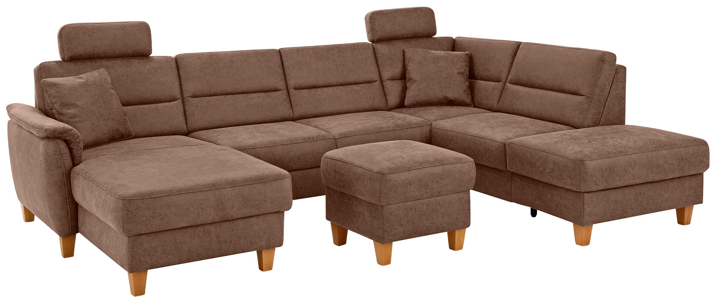 Home affaire Wohnlandschaft »Palmera U-Form, B: 308 cm« optional Bettfunkti günstig online kaufen