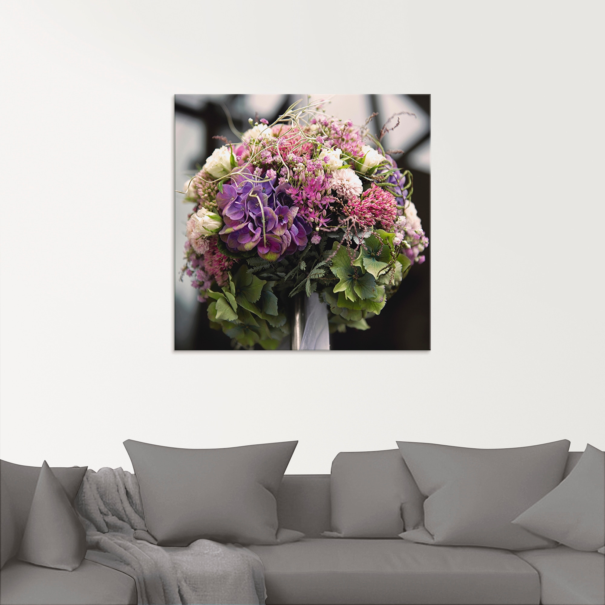 Artland Glasbild »Blumenkugel«, Blumen, (1 St.), in verschiedenen Größen