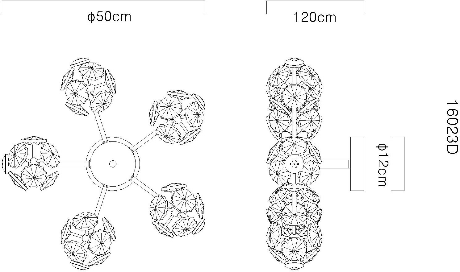 GLOBO LIGHTING LED Deckenleuchte »FLORIELLA« LED-Modul 1 Stk. Warmweiß Deckenlampe/goldfarben/Glaskristalle/3000K