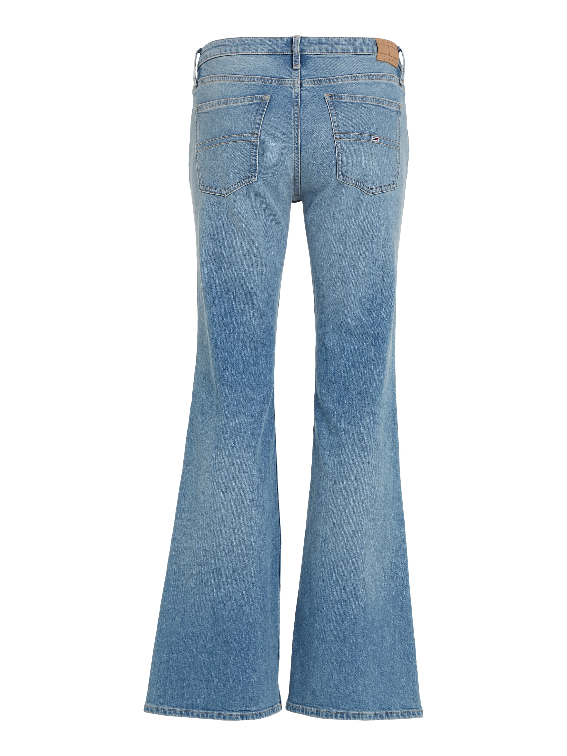 Tommy Jeans Bequeme Jeans »Sophie Low Wais Flare Wide«, mit Ledermarkenlabel