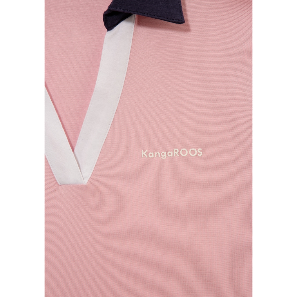 KangaROOS Langarm-Poloshirt, mit verschiedenen kontrastfarbenen Elementen - NEUE KOLLEKTION