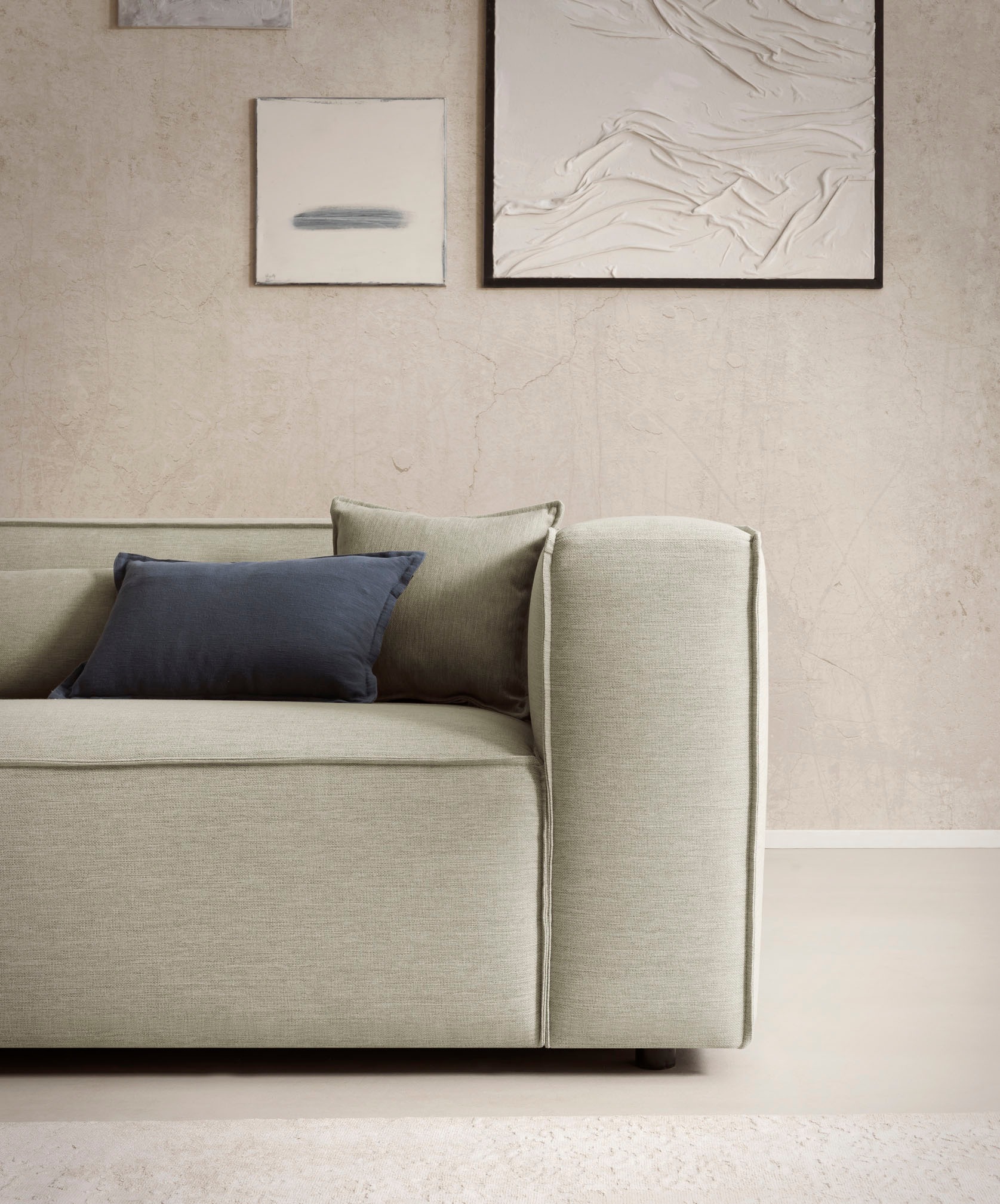 LeGer Home by Lena Gercke Polsterecke »PIARA XXL, L-Form mit Schlaffunktion, Big-Sofa in Cord o. Leinenoptik«, Hocker stellbar zum Schlafsofa (Krokodilverbinder), tiefe Sitzfläche