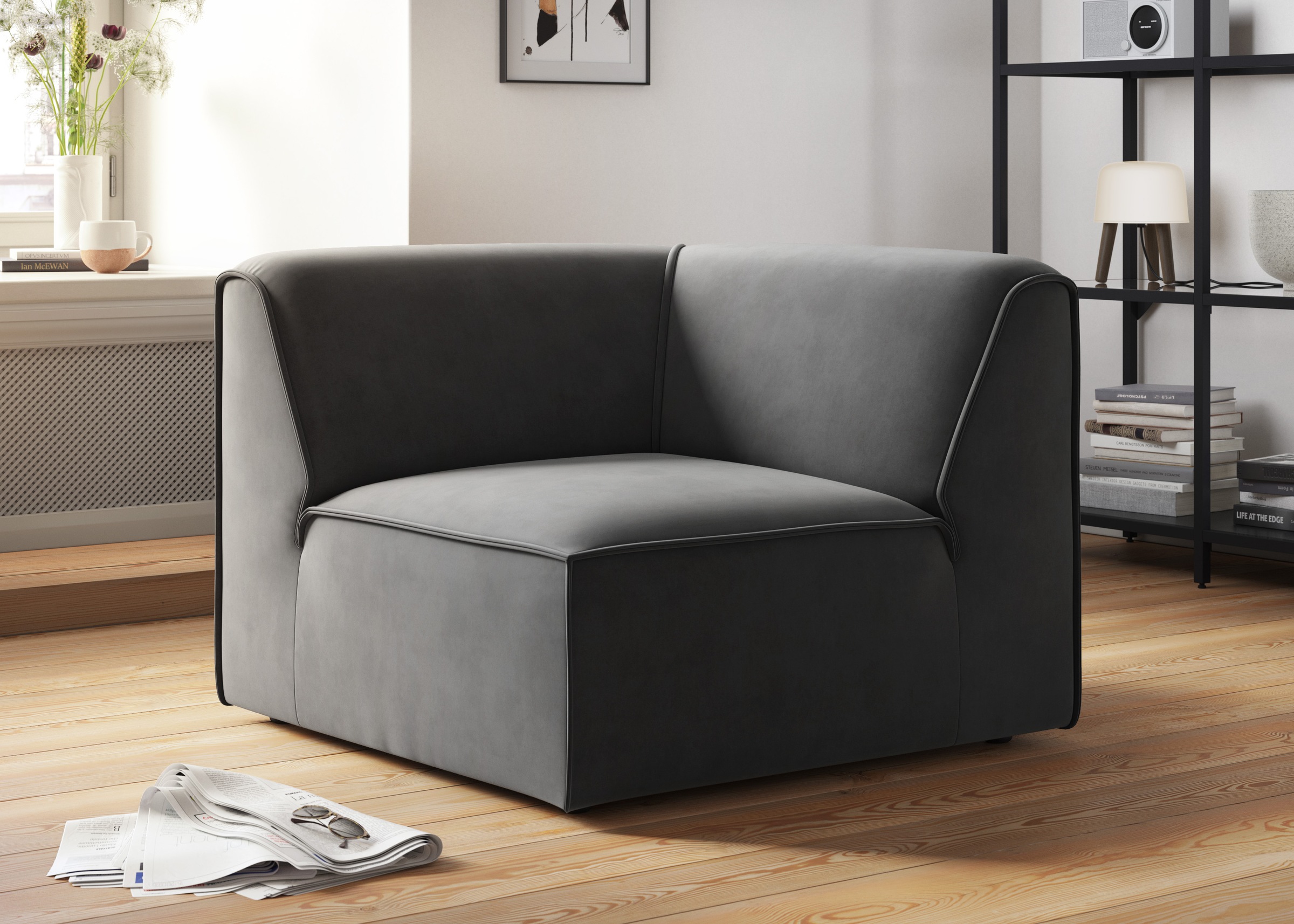 OTTO home Sofa-Eckelement »Merid, Sofaelement, Maße B/T/H: 97/97/46 cm« als günstig online kaufen