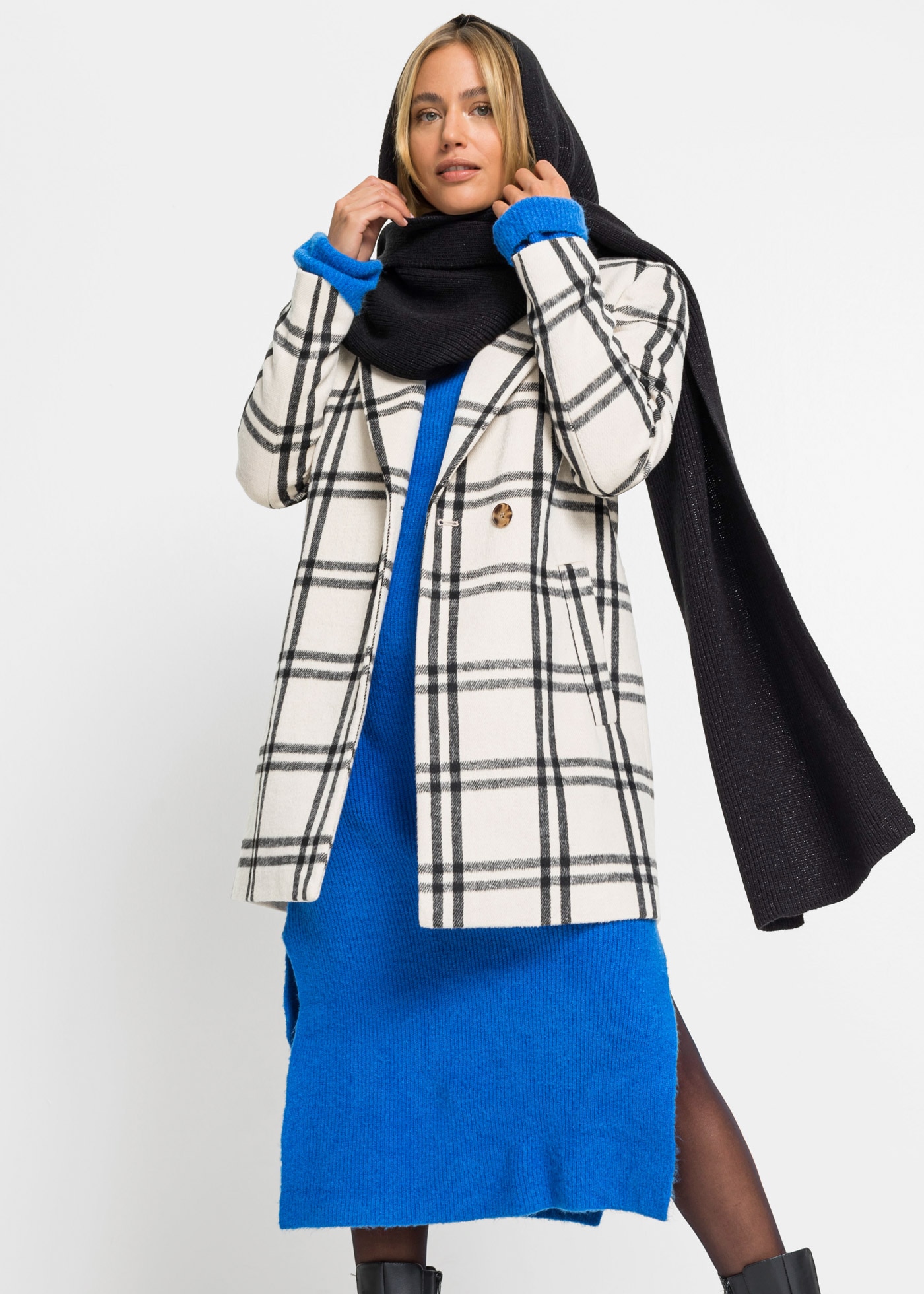 bonprix Schal »Kapuzenschal mit Glitzereffekt« aus Polyacryl und metallisierten Fasern, mit Glitzereffekt