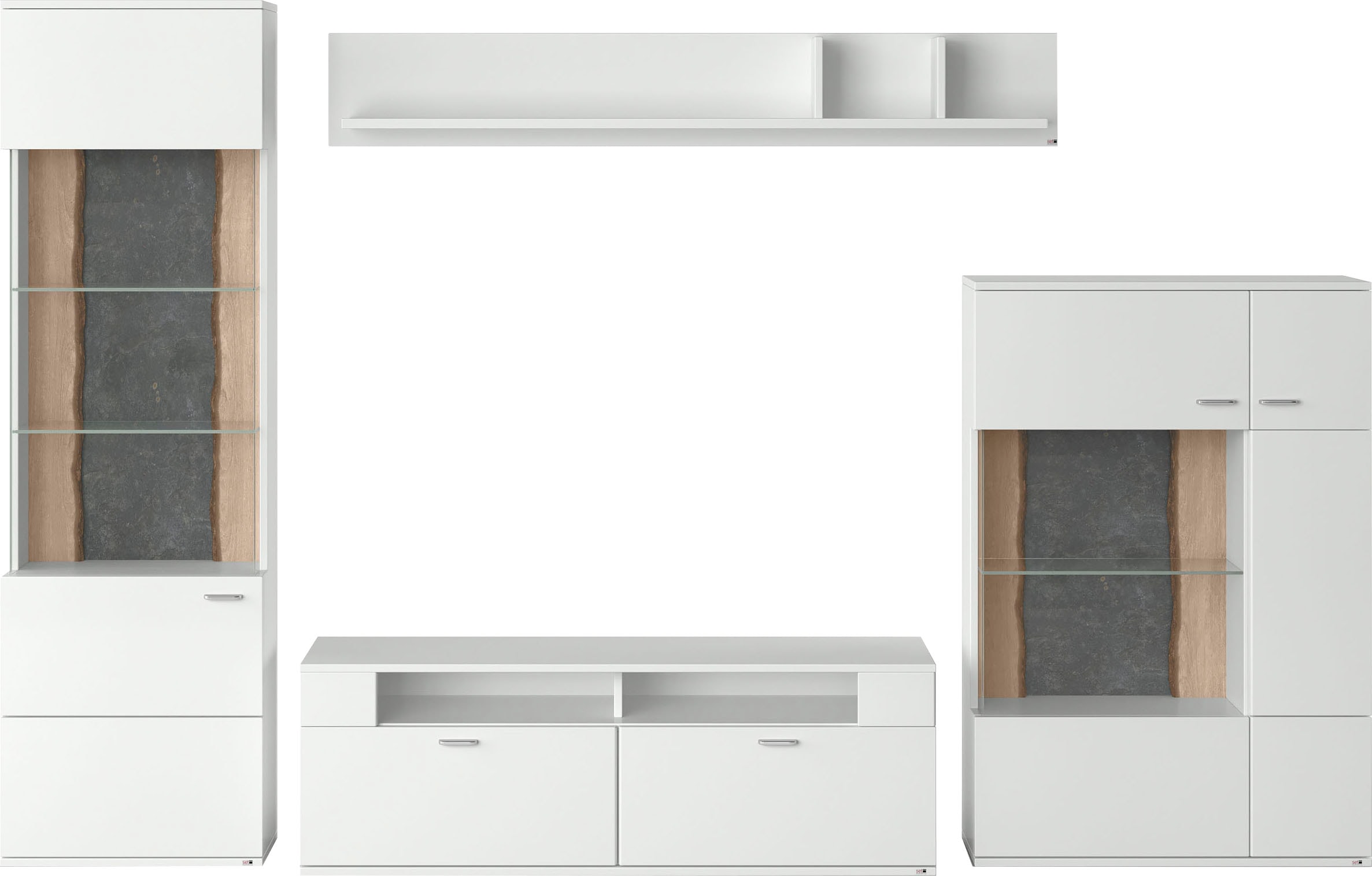 set one by Musterring Wohnwand »TACOMA« Set, 4 Stk. tlg. Typ 02, mit Wandbo günstig online kaufen