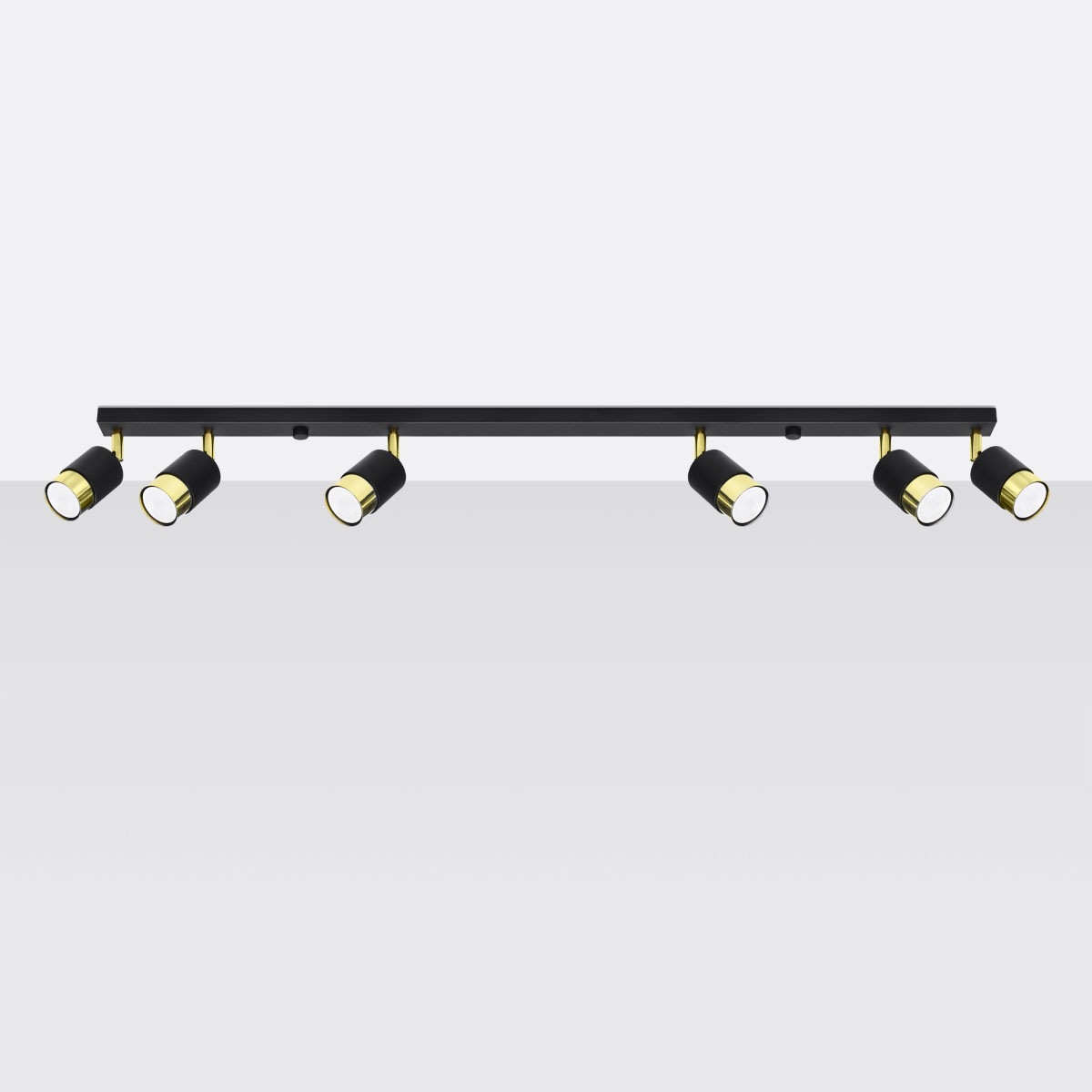 SOLLUX lighting Deckenleuchte »NERO«, 6 flammig, Leuchtmittel GU10   ohne L günstig online kaufen