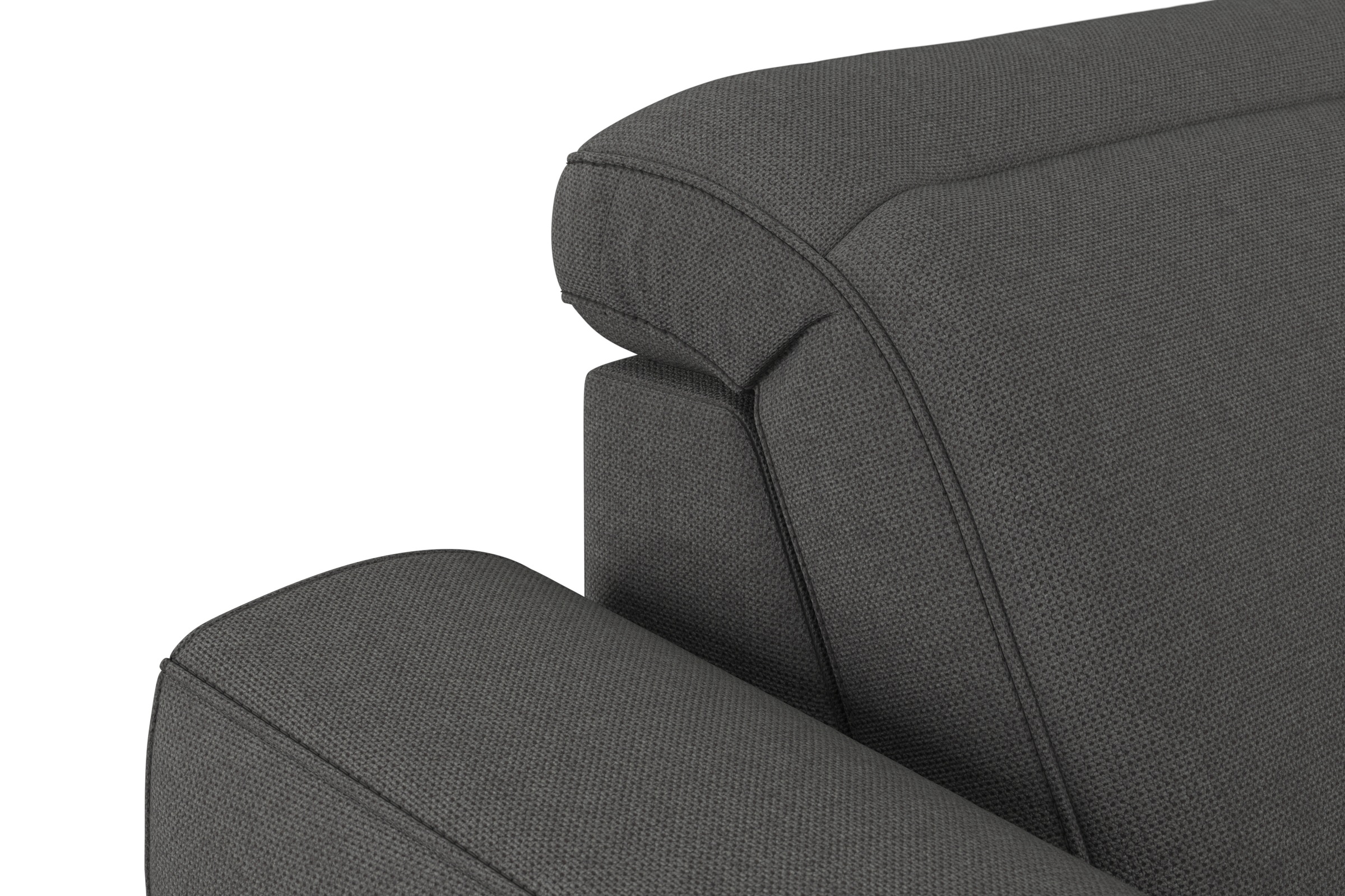sit&more Ecksofa »Dundee L-Form«, mit Federkern und Massivholzfüßen, wahlweise mit Kopfteilverstellung