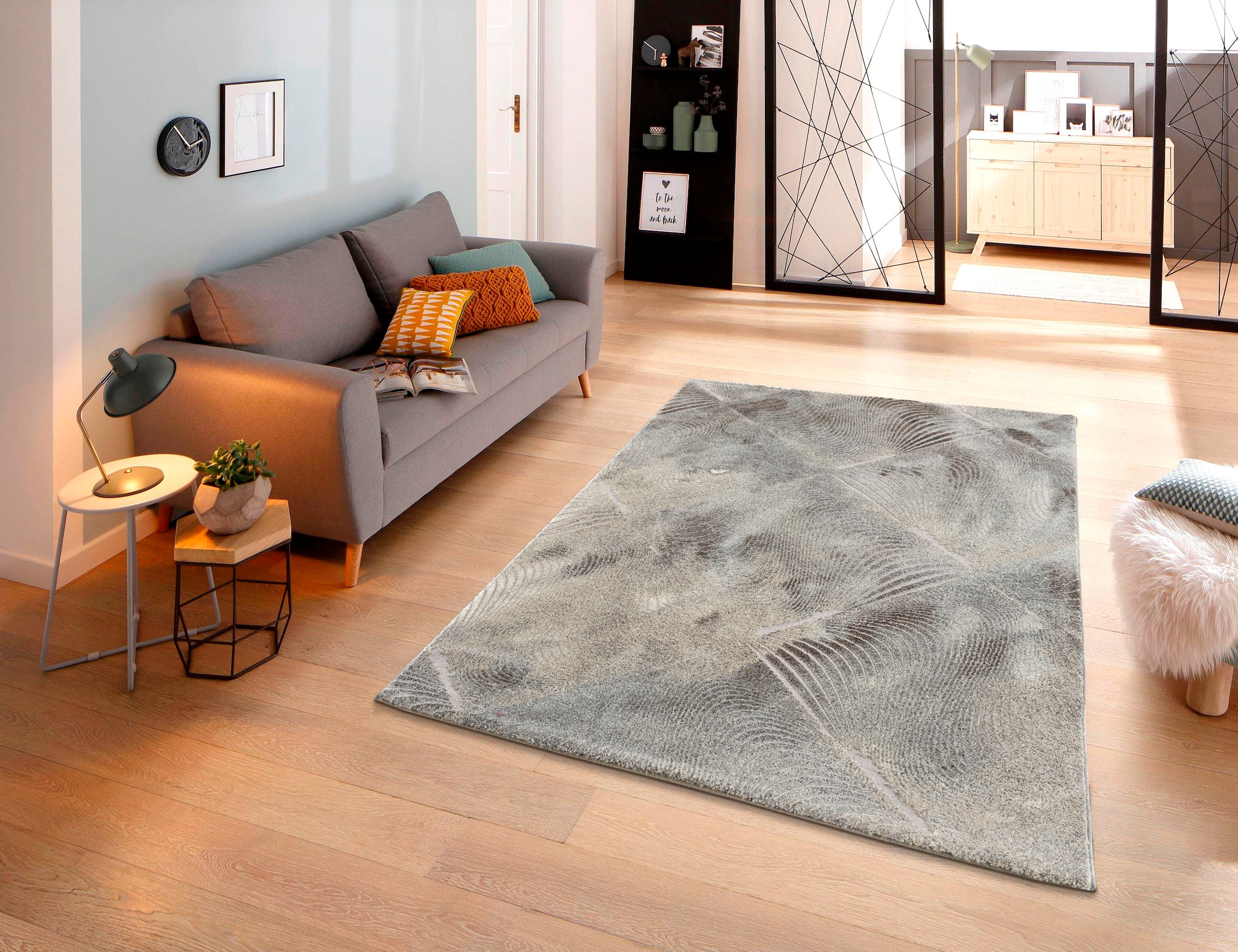 Home affaire Teppich »Falco«, rechteckig, mit Glanzgarn, Kurzflor, idealer  Teppich für Wohnzimmer & Schlafzimmer bequem und schnell bestellen